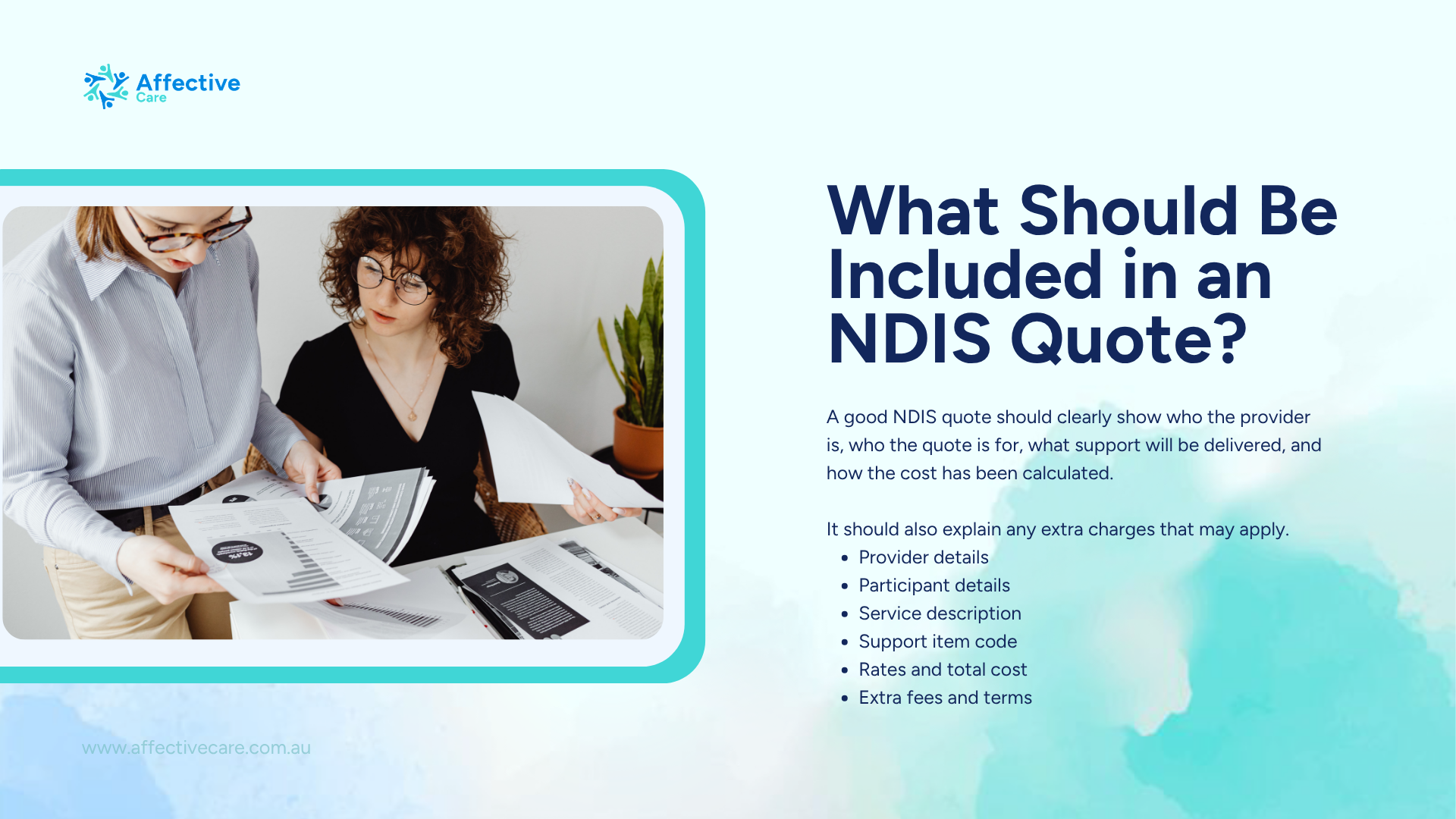 What should be included in an ndis quote