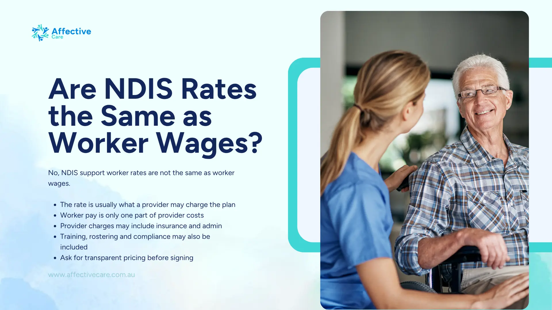 Are NDIS rates the same as worker wages