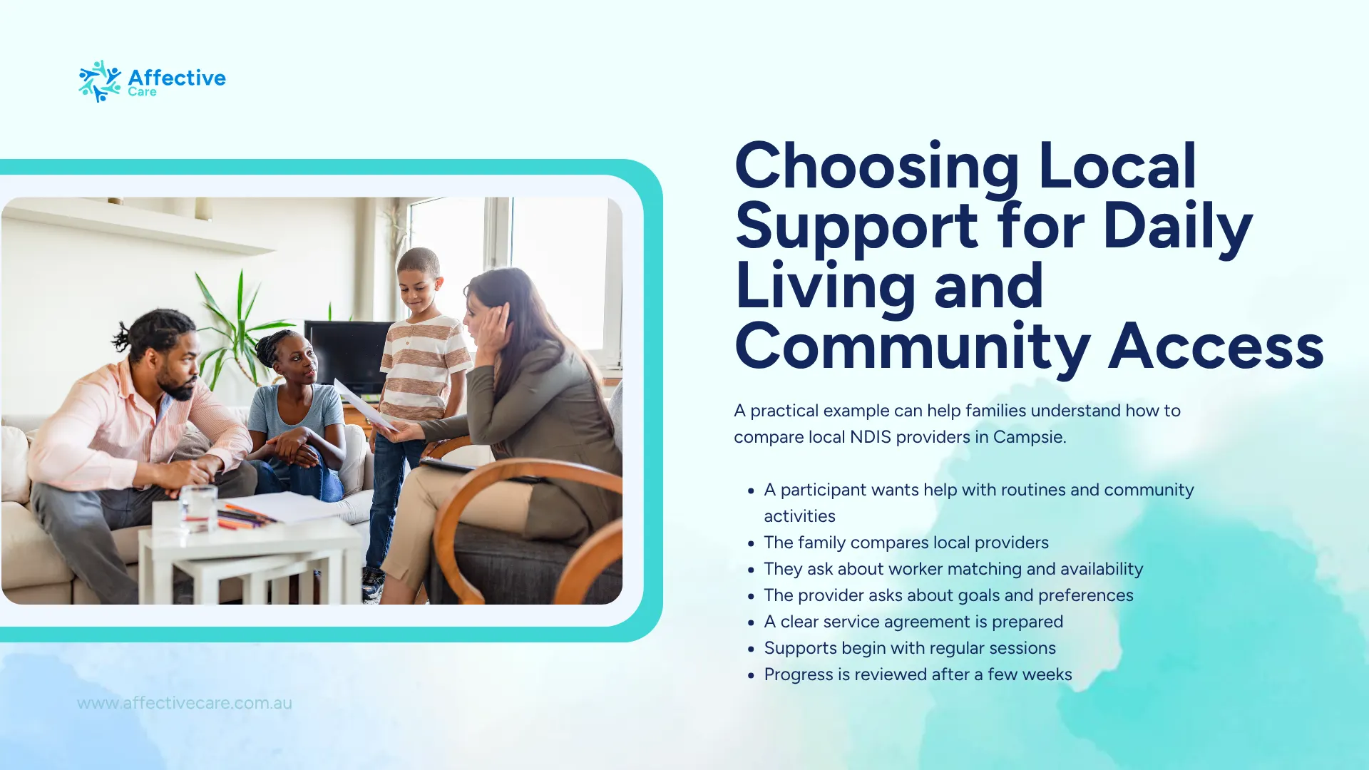 Choosing Local Support for Daily Living and Community Access