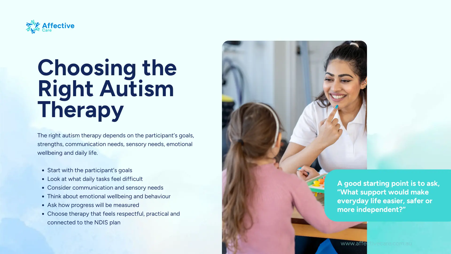 Choosing the right Autism Therapy