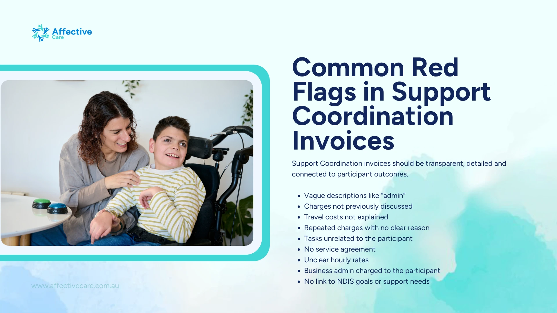 Common red flags in. support coordination invoices