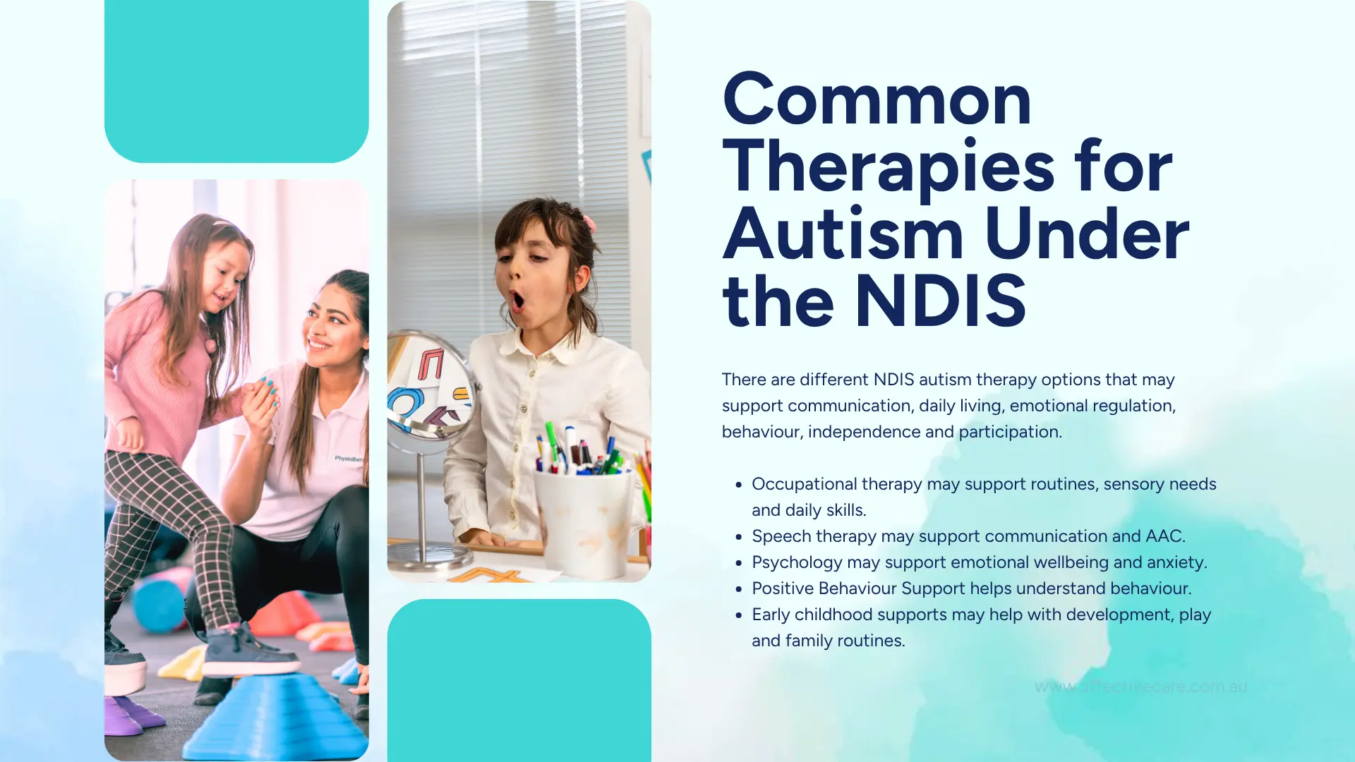 Common therapies for Autism under NDIS