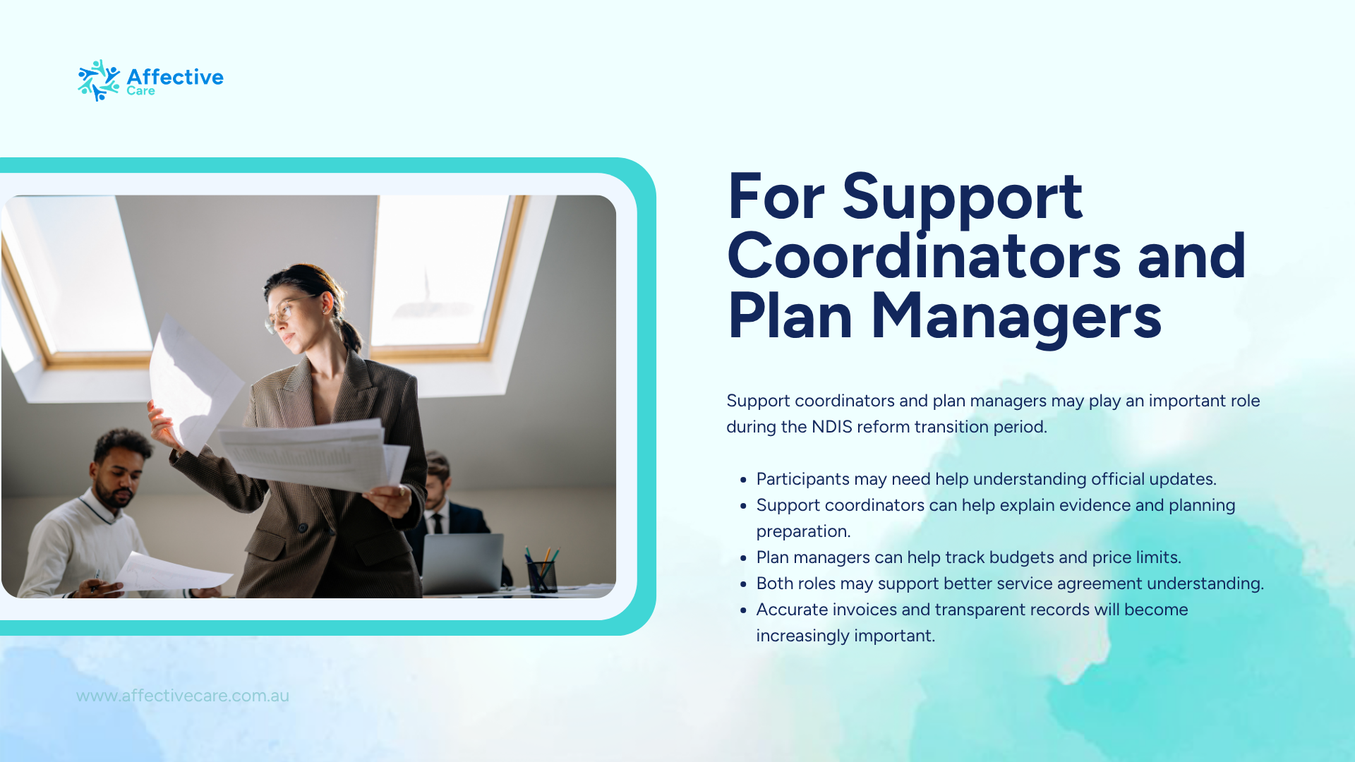 For support coordinators and plan managers