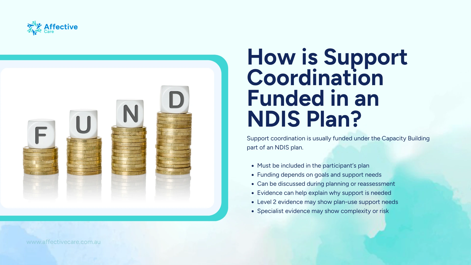 How is support coordination funded in ndis plan