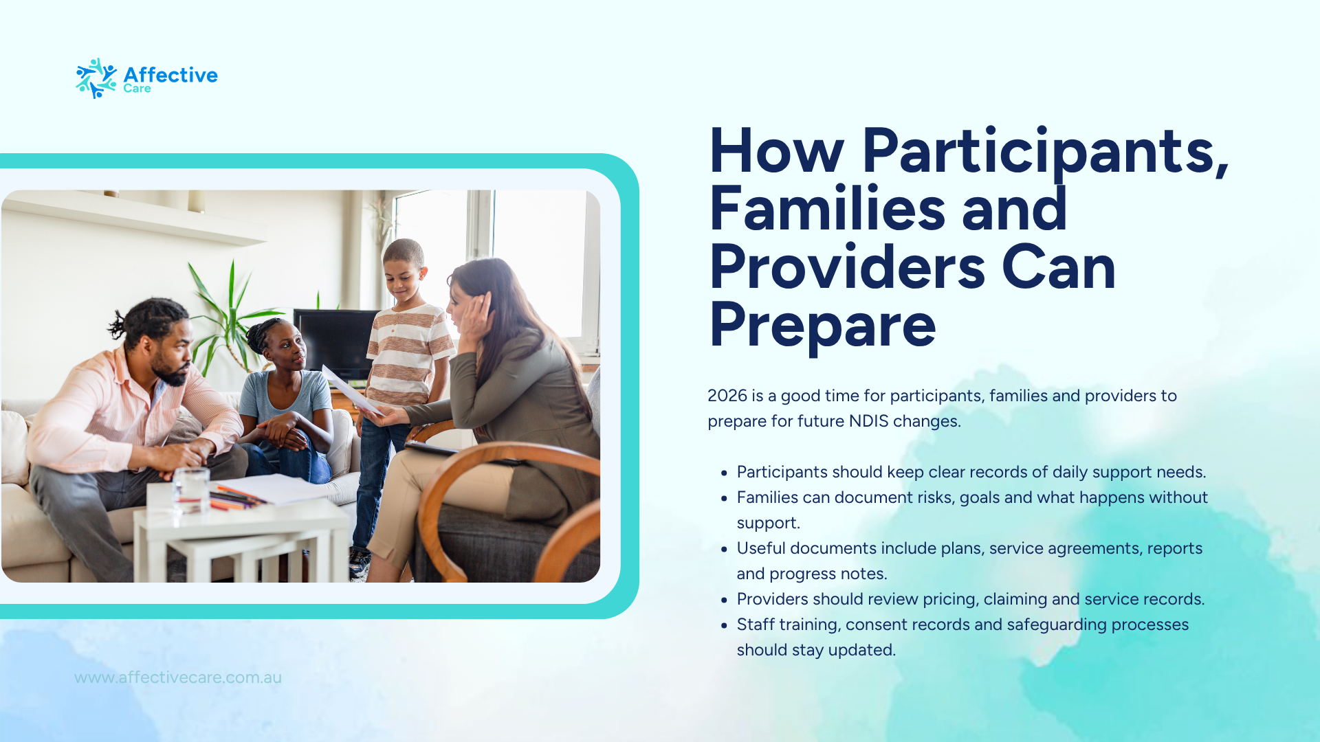 How participants families and providers can prepare