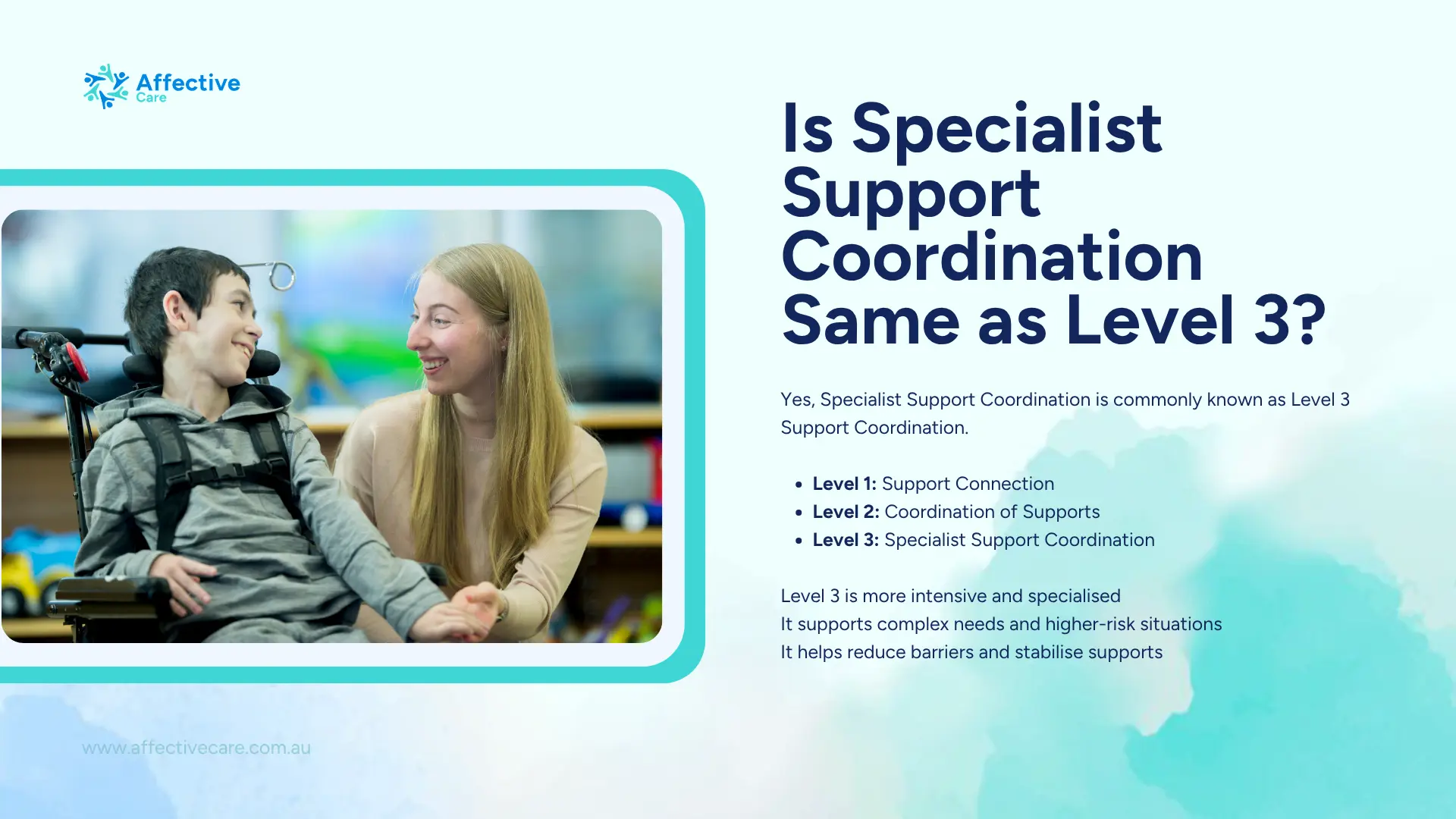 Is Specialist Support Coordination same as level 3