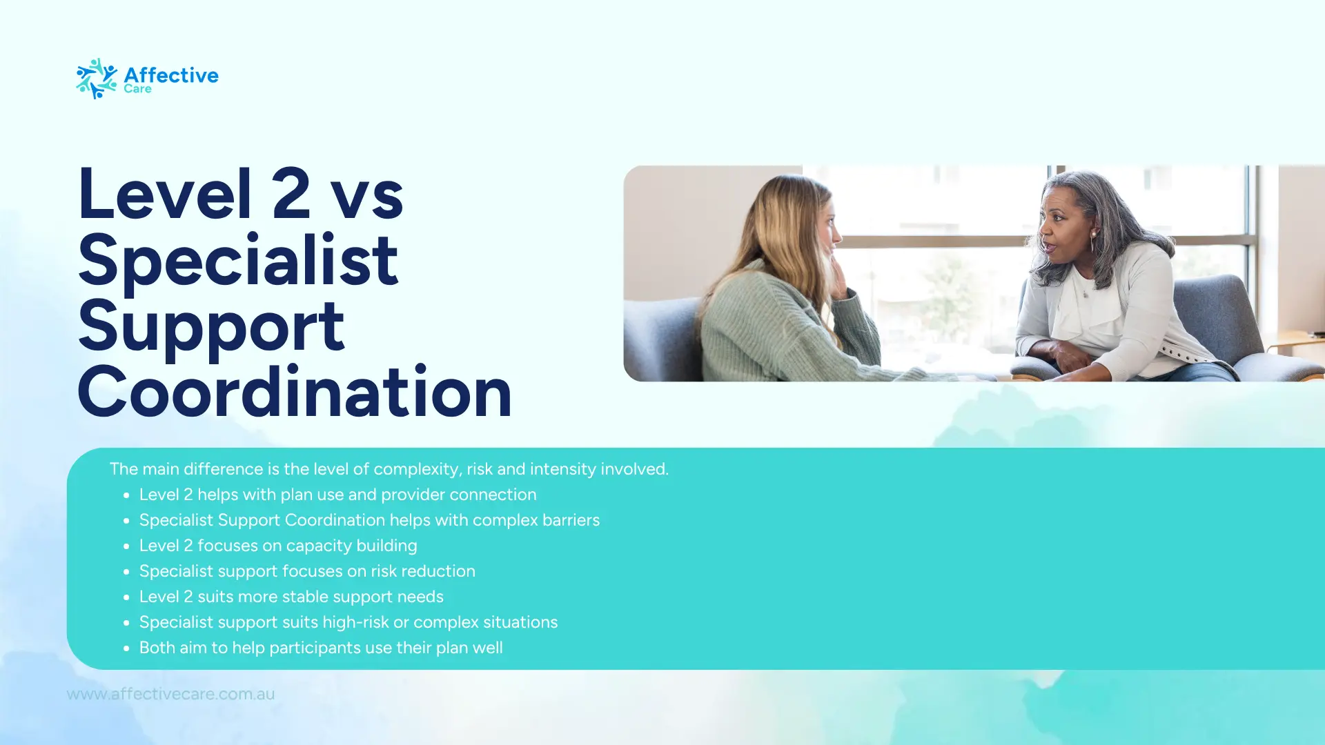 Level 2 vs Specialist Support Coordination NDIS