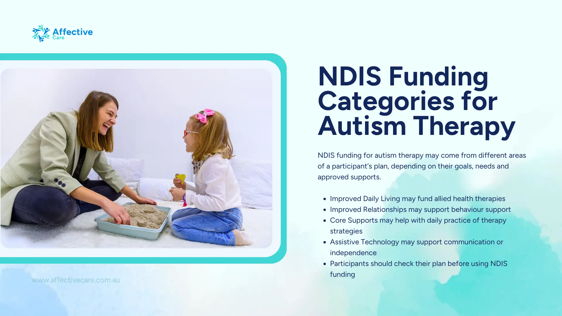 NDIS Funding categories for Autism therapy