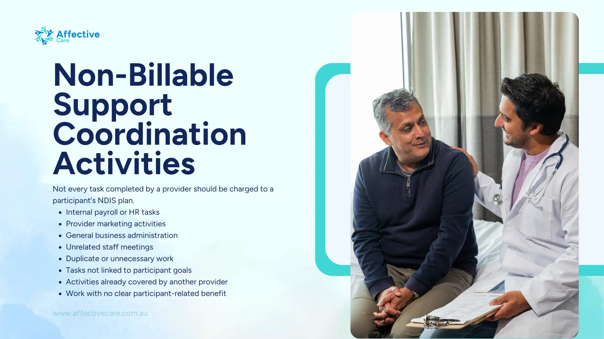 Non Billable Support Coordination activities