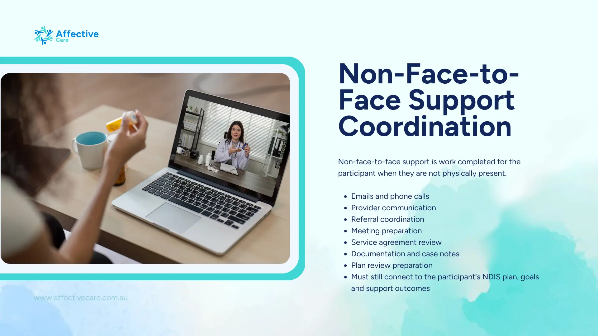 Non Face to face Support Coordination
