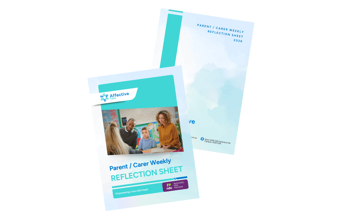 Parent Carer Weekly Reflection Sheet Cover