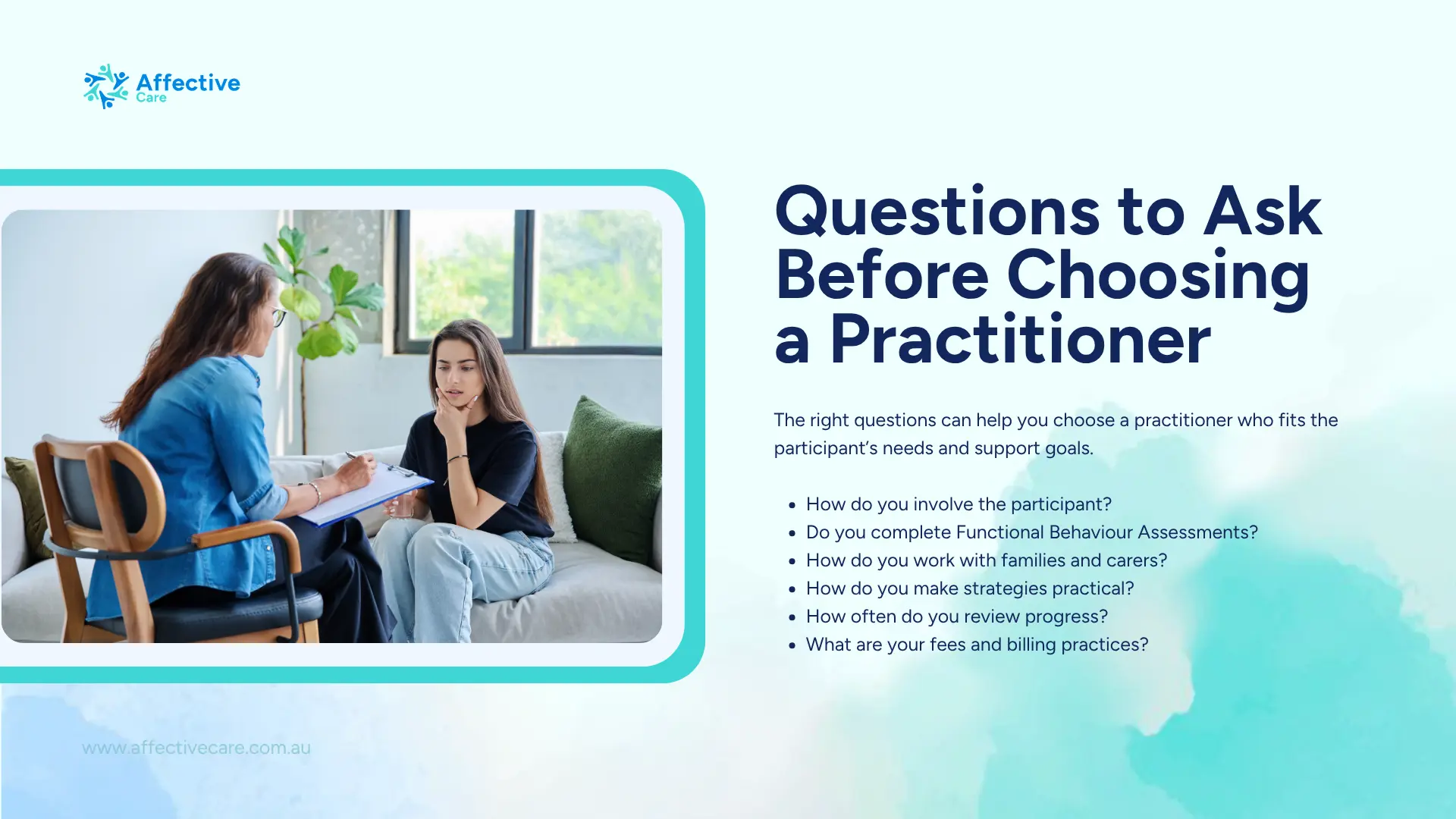 Questions to ask before choosing a practitioner
