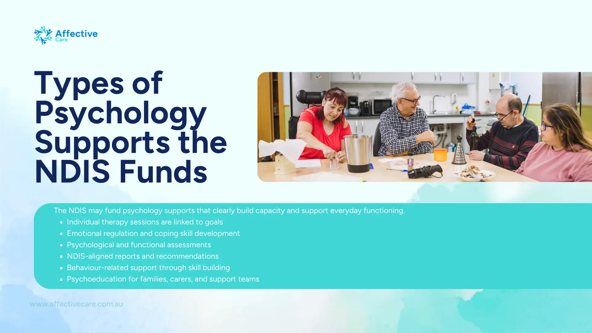 Types of Psychology Supports the NDIS funds