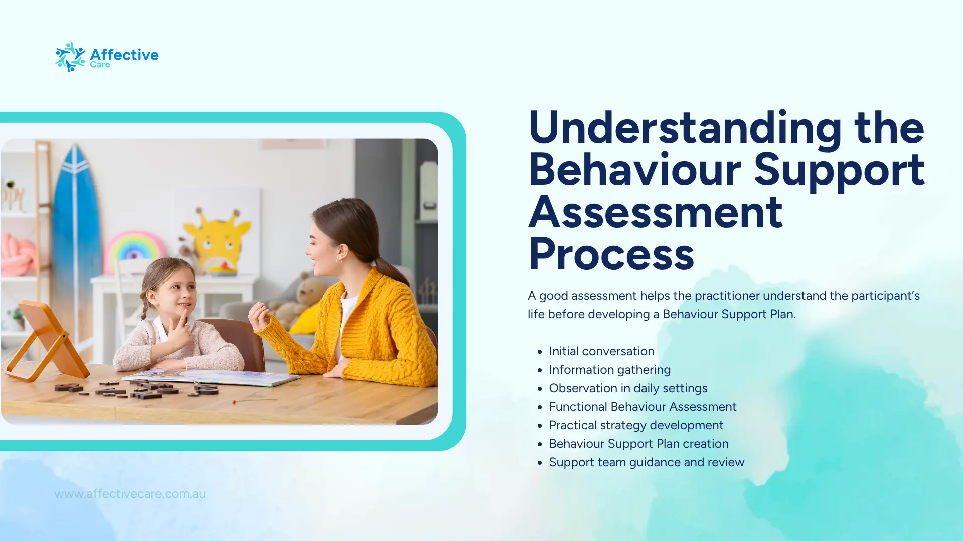 Understanding the behaviour support assessment process