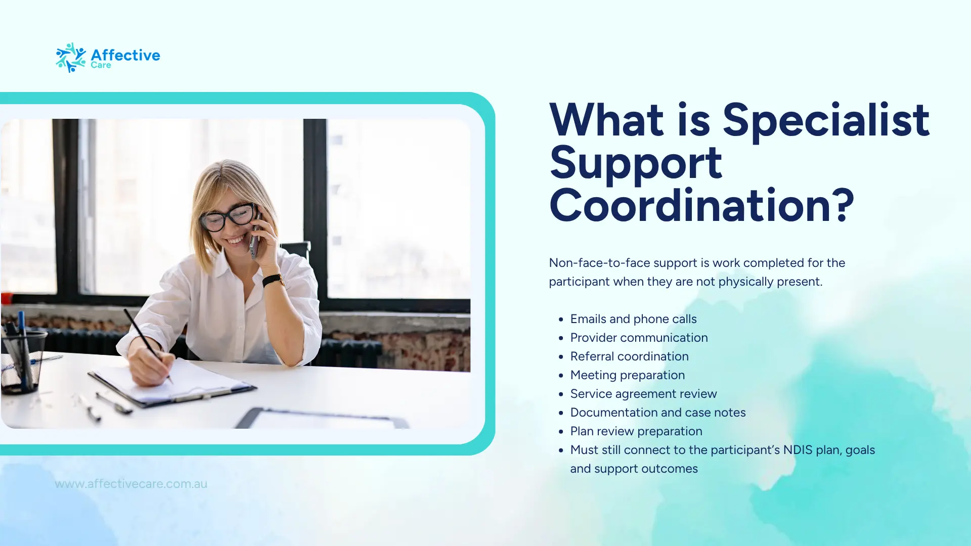 What is specialist support Coordination