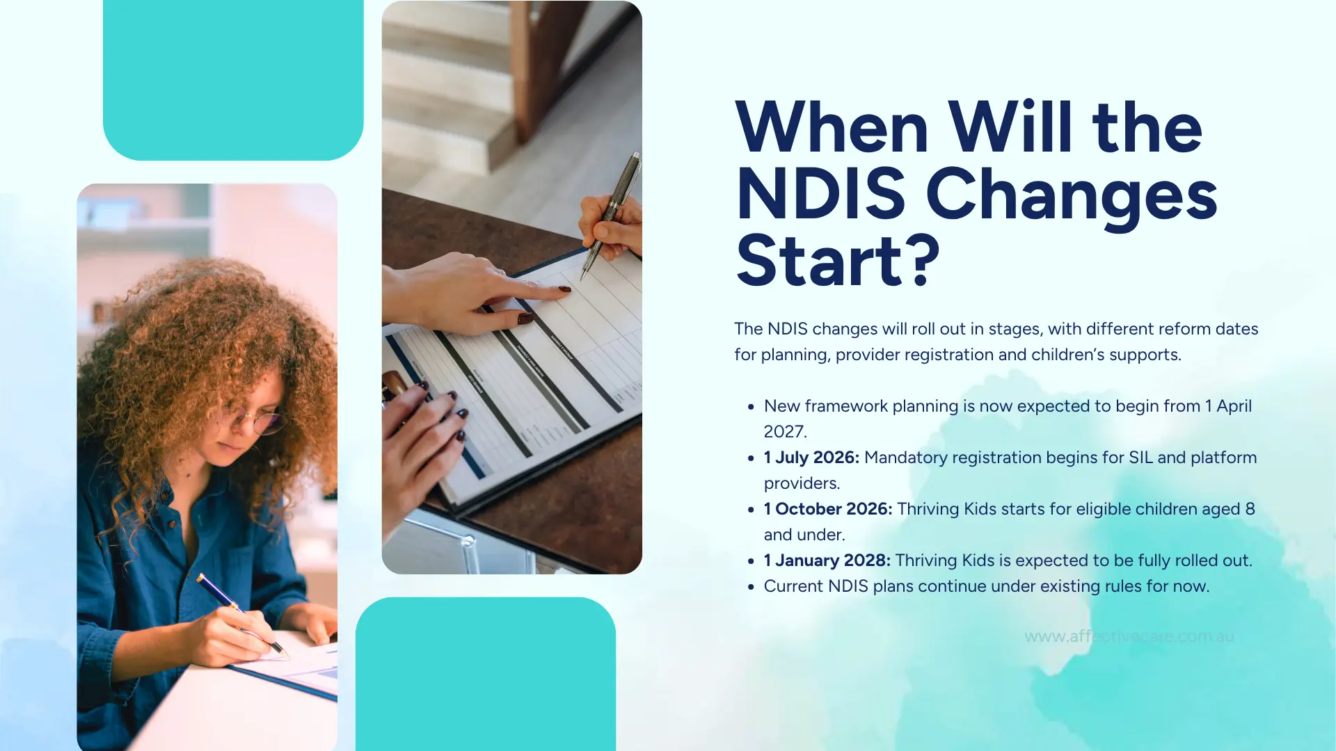 When will the NDIS changes start