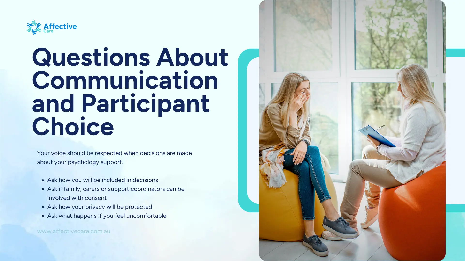 Questions about communication and participant choice
