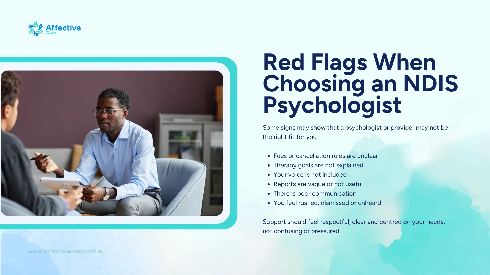 Red flags when choosing an NDIS psychologist
