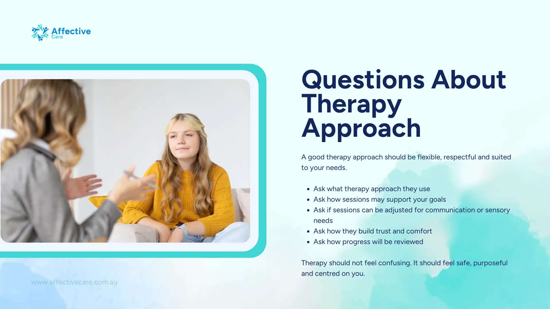 Questions about Therapy approach