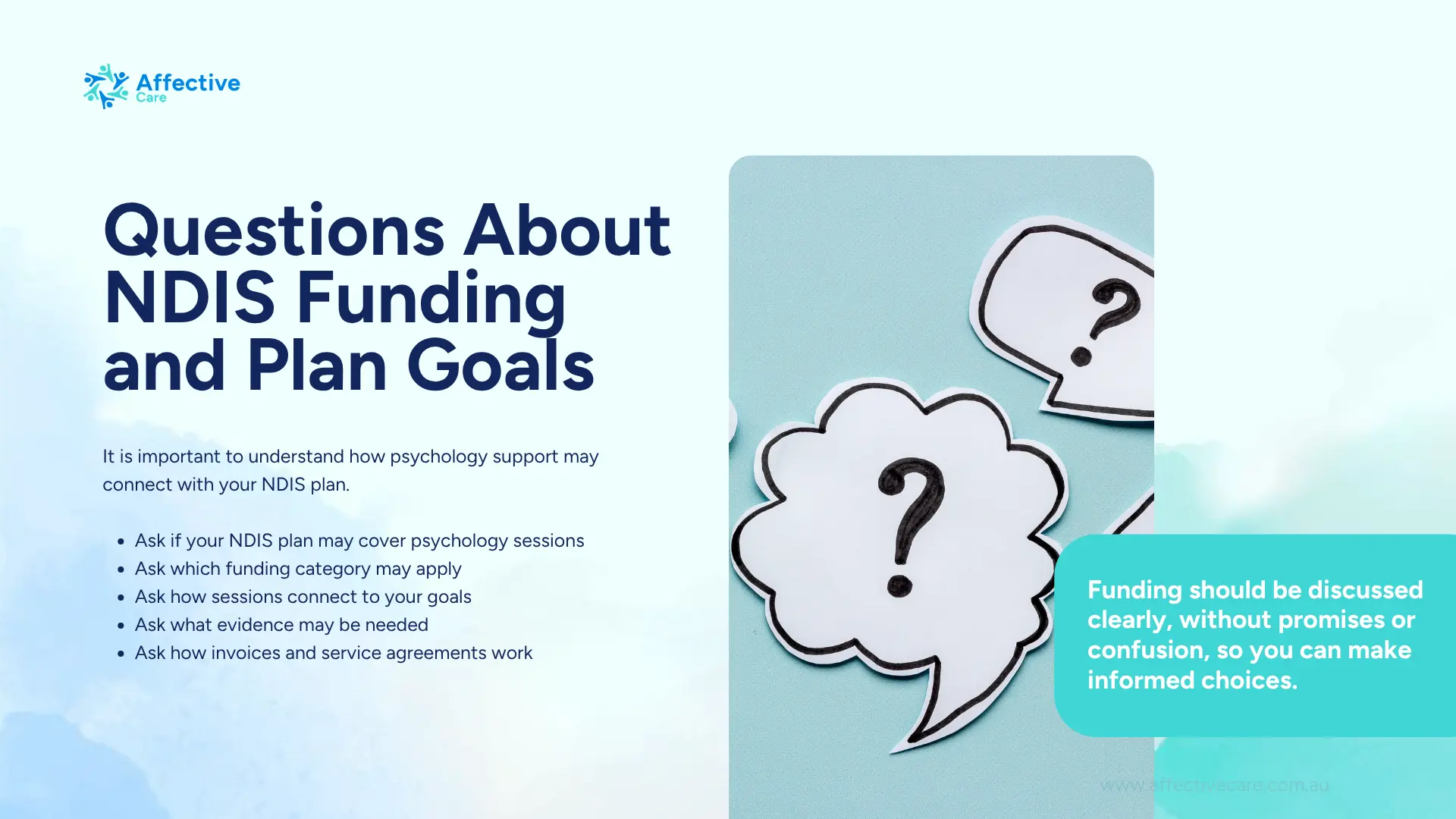 Questions about NDIS funding and plan goal