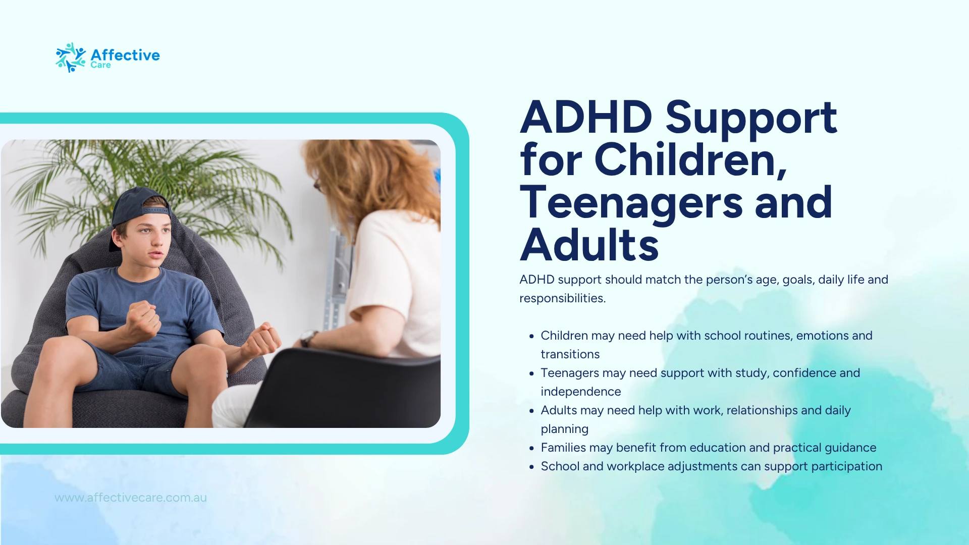ADHD support for children teenagers and adults