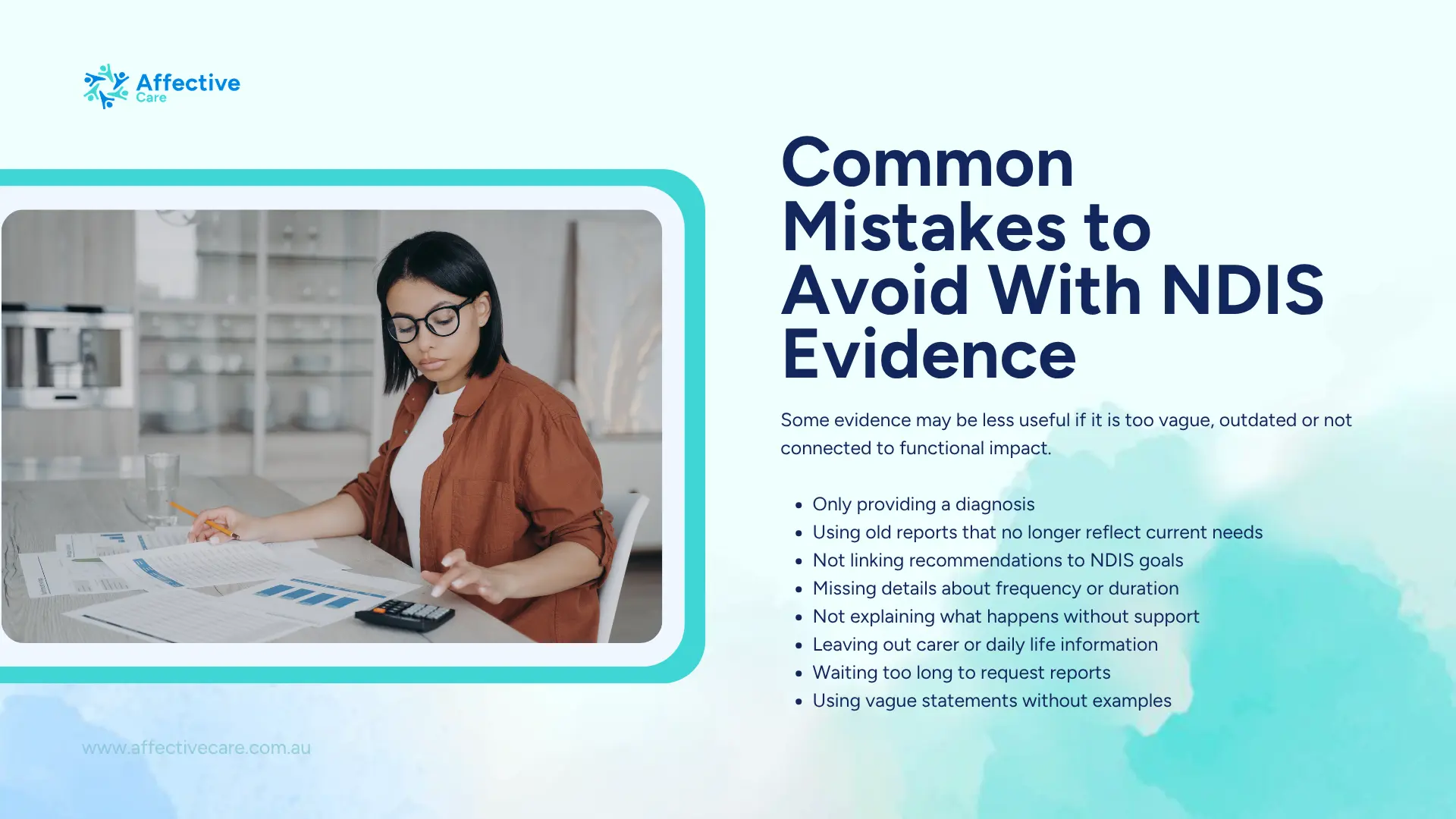 Common mistakes to avoid with NDIS evidence