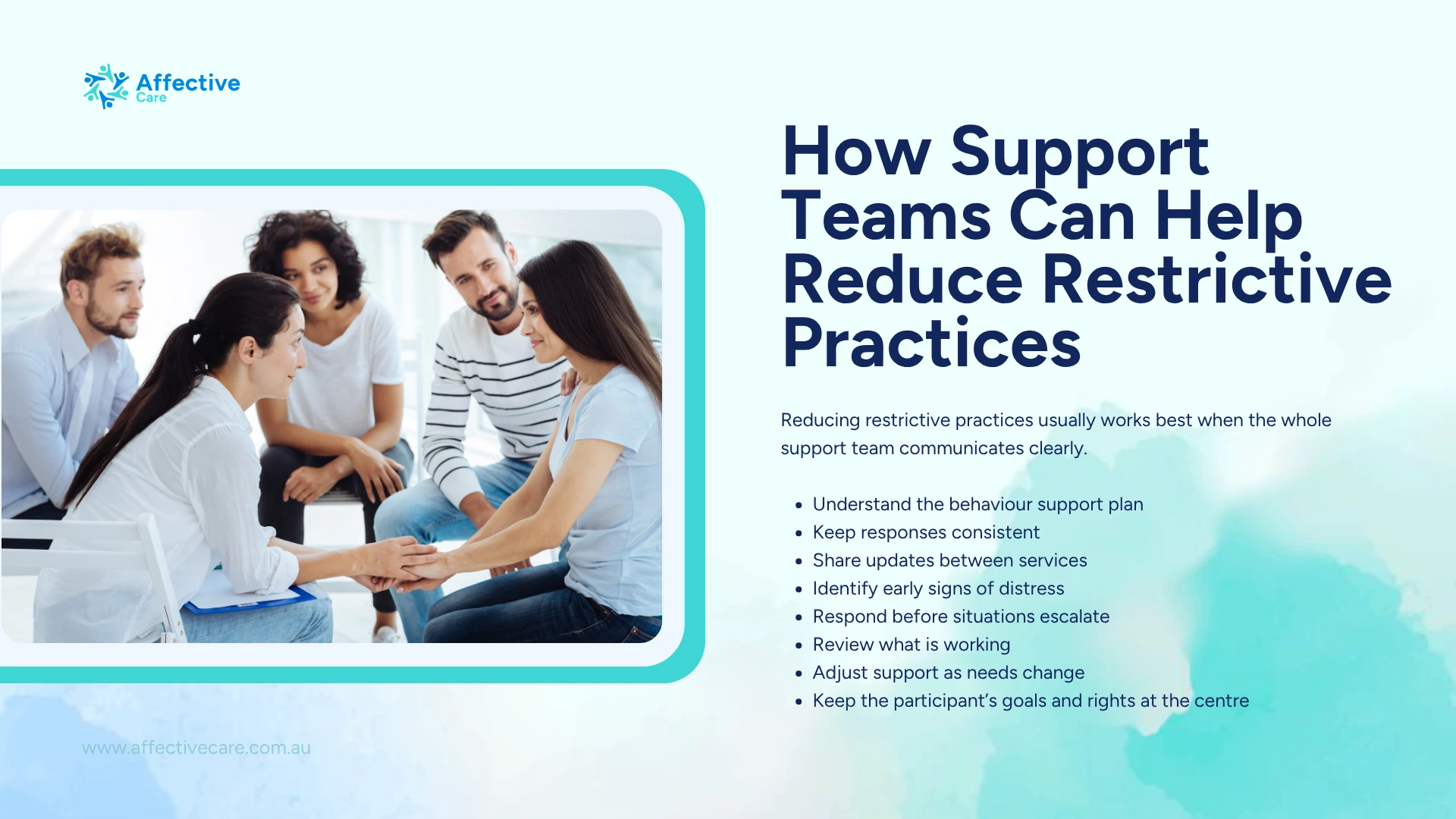 How support team can help reduce Restrictive Practices