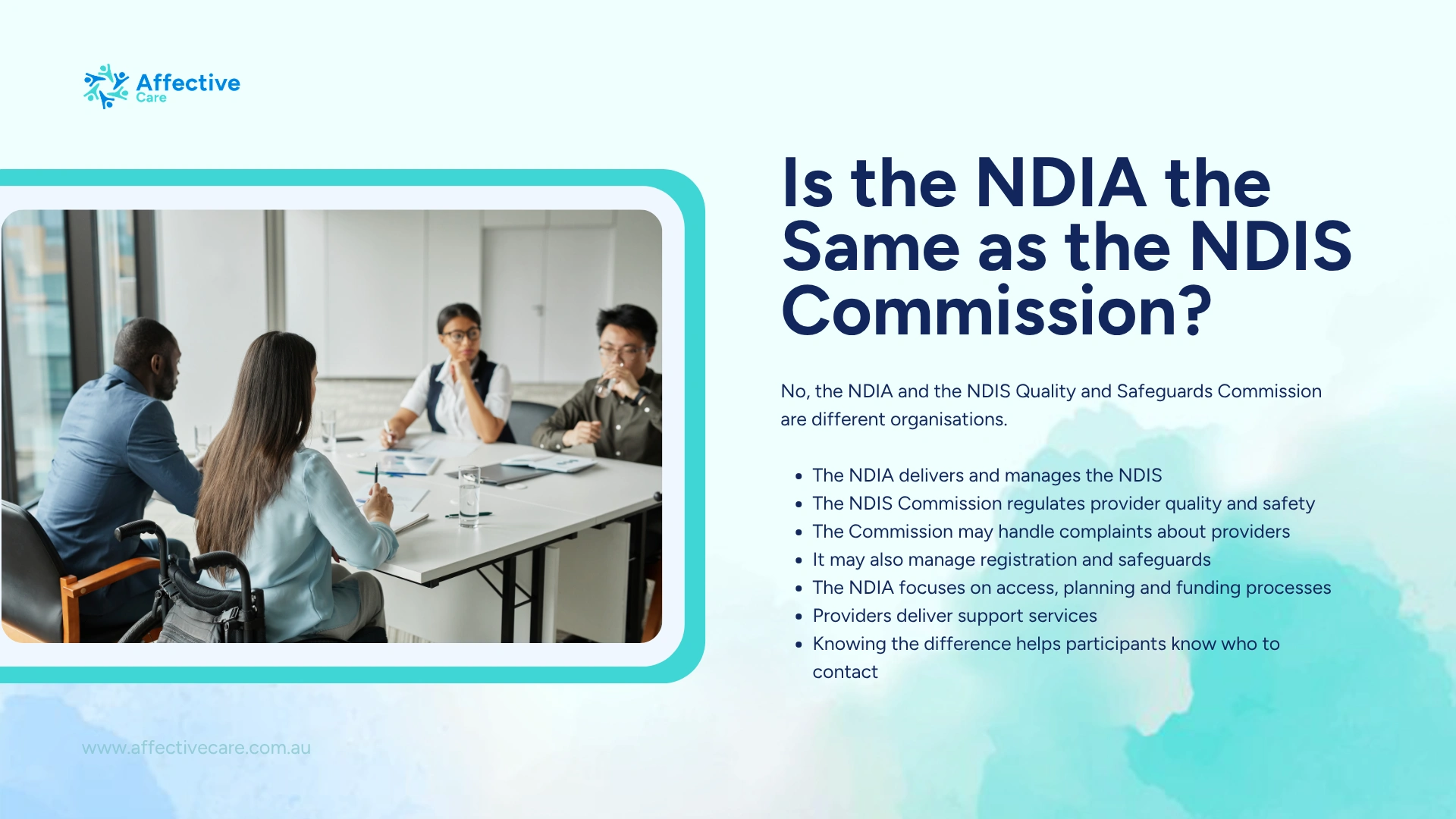 Is the NDIA the same as the NDIS Commission