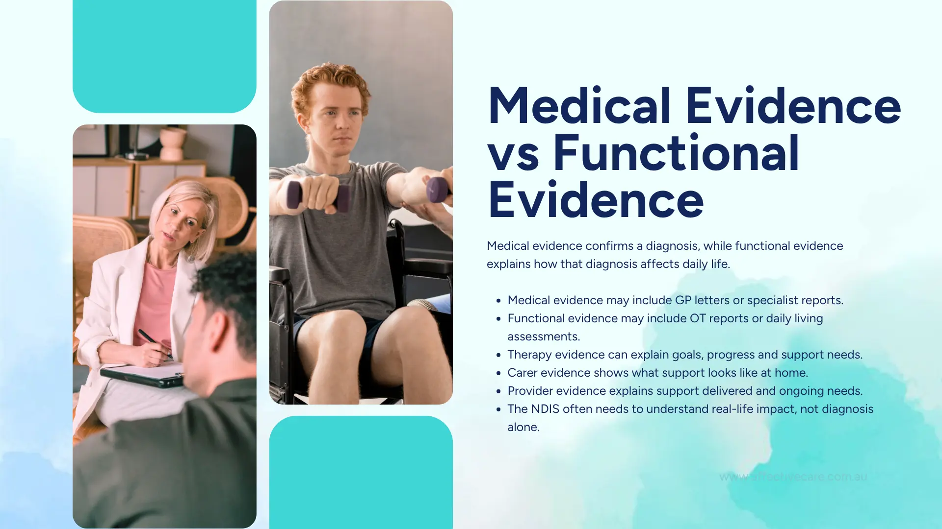 Medical evidence vs functional evidence