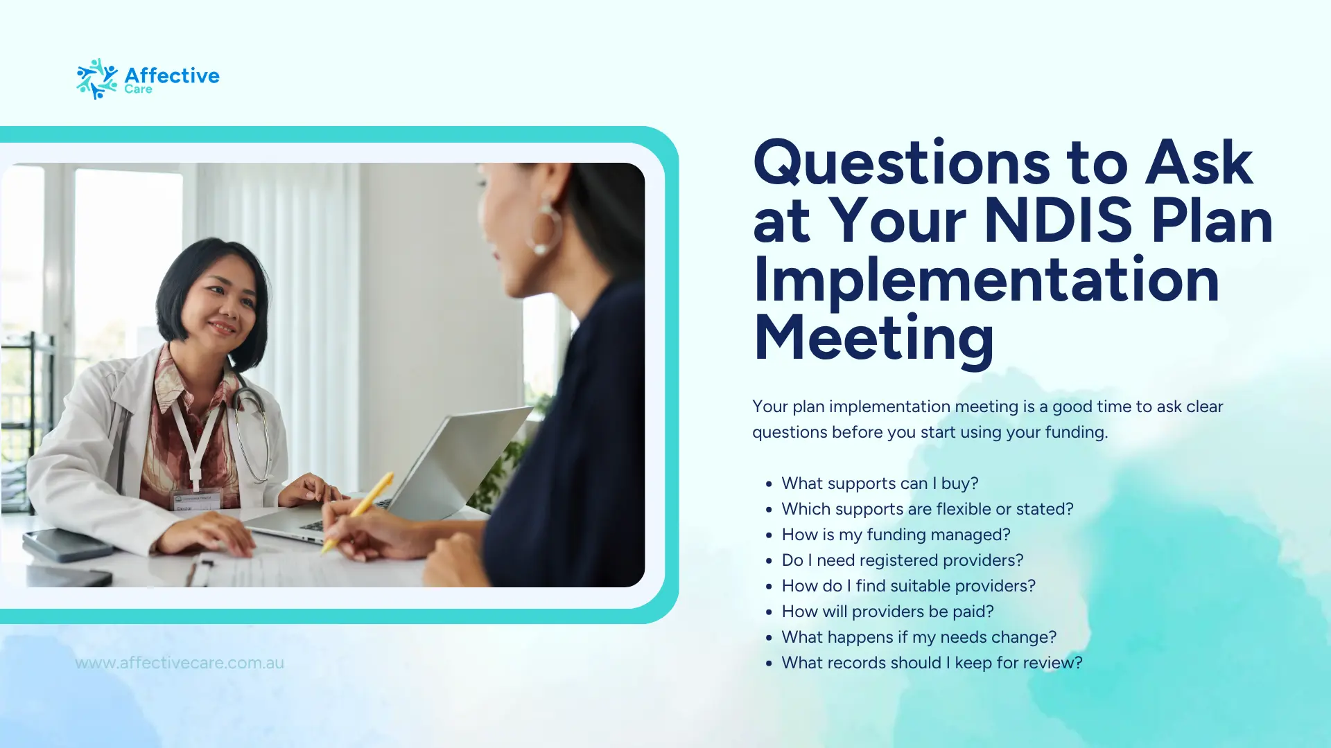 Questions to ask at your NDIS Plan Implementation Meeting