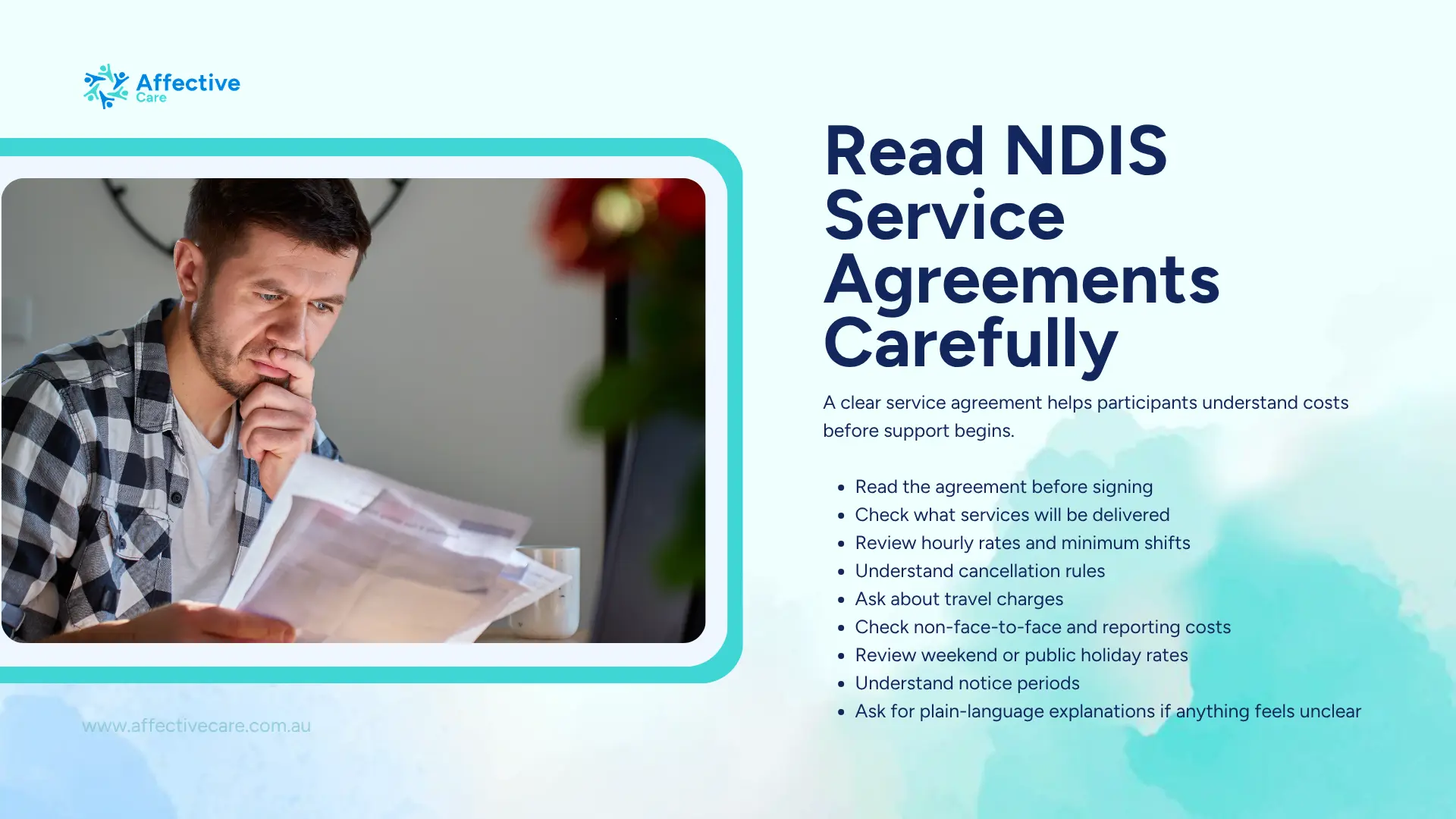 Read NDIS service agreements carefully