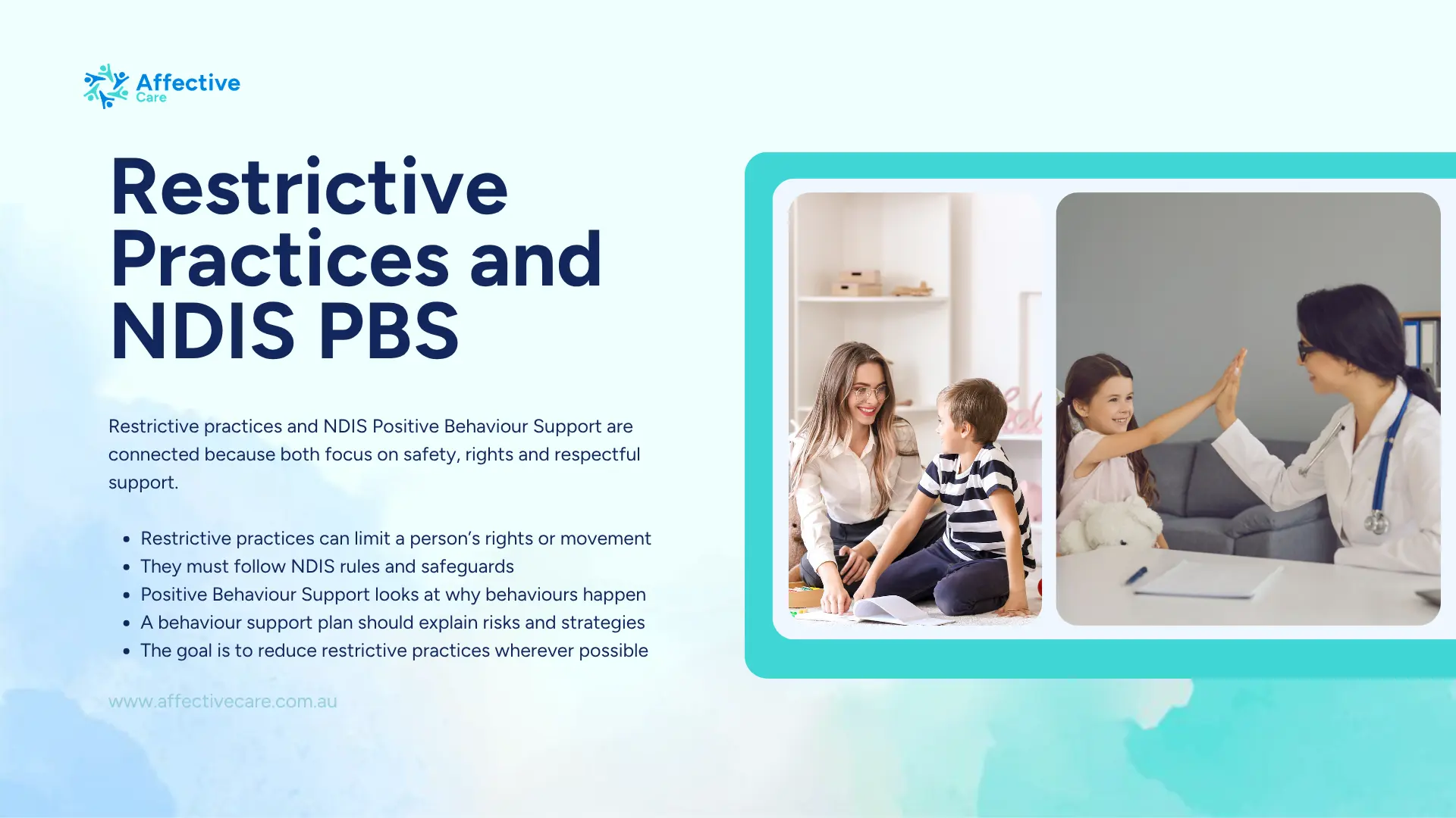 Restrictives practices and NDIS PBS