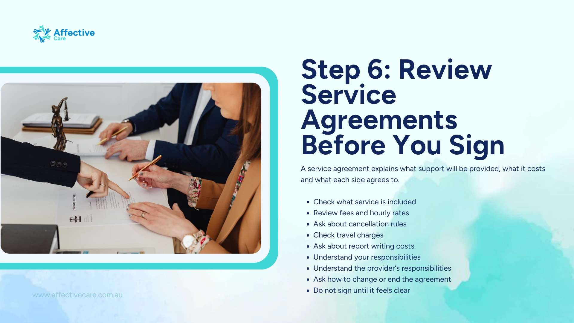 Step 6 Review Service Agreements Before you sign