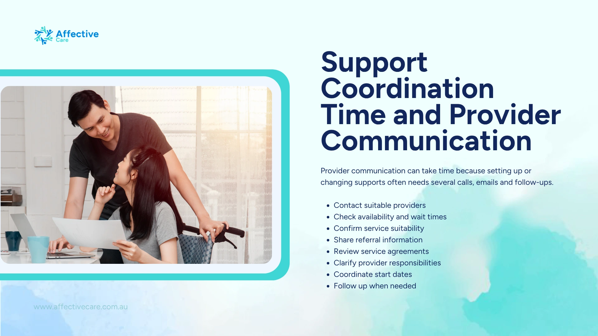Support Coordination time and provider communication