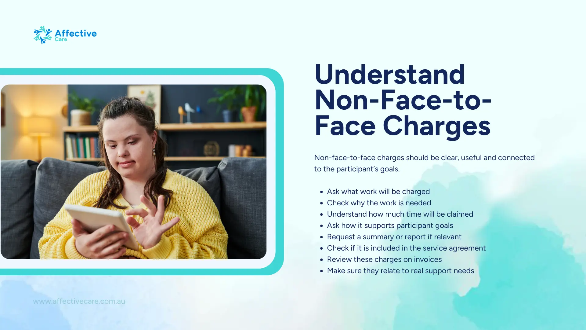 Understand non face to face charges