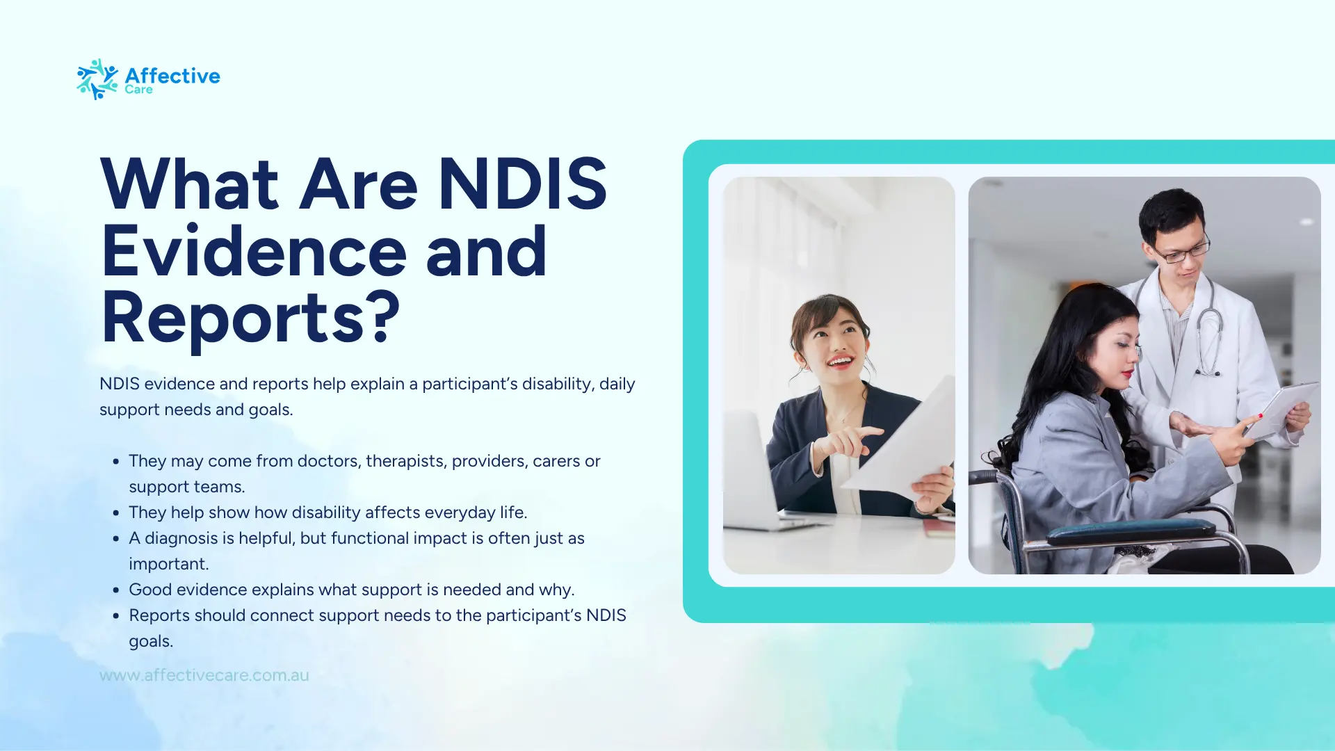 What are NDIS evidence and reports