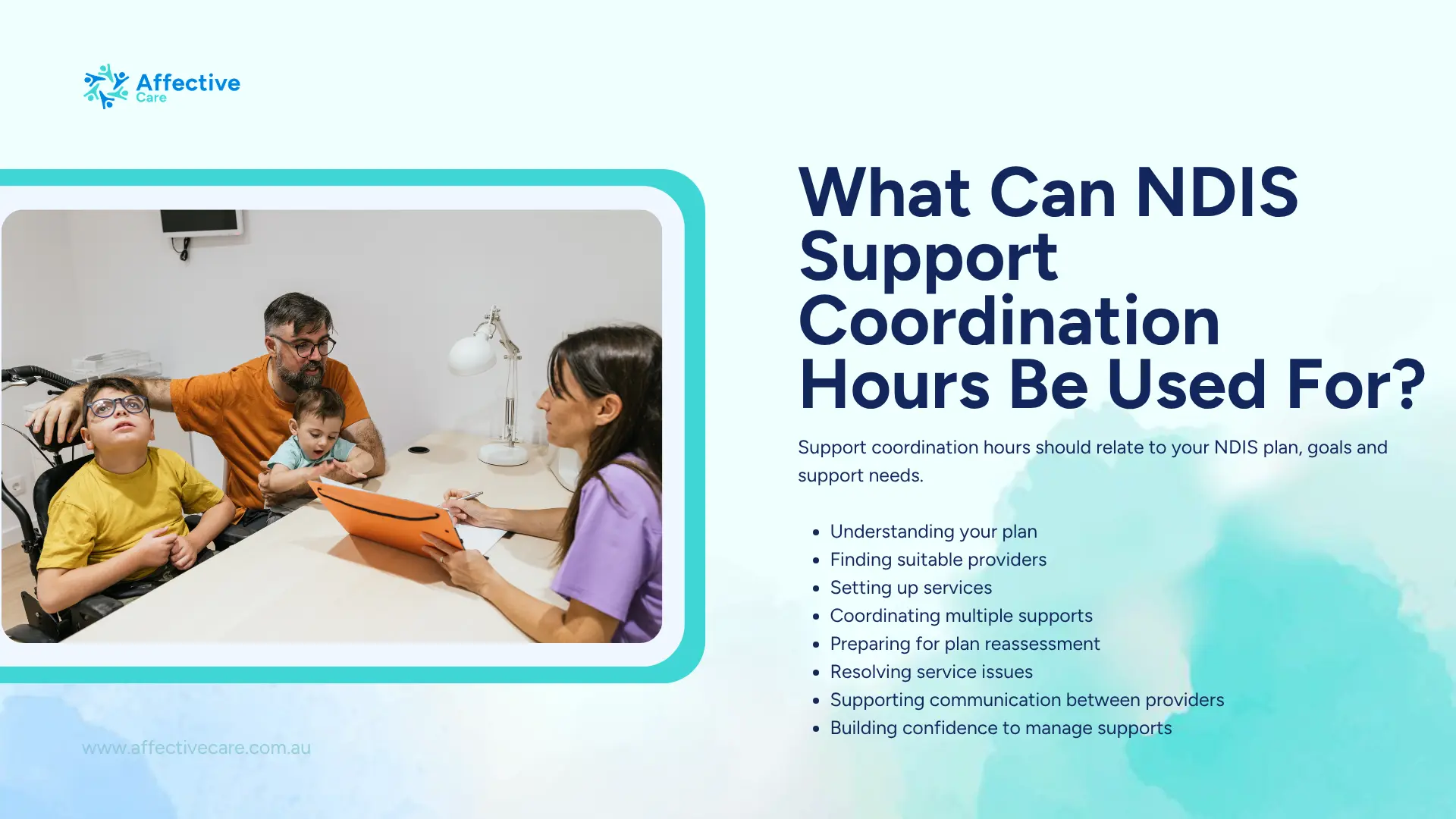 What can NDIS Support coordination hours be used for
