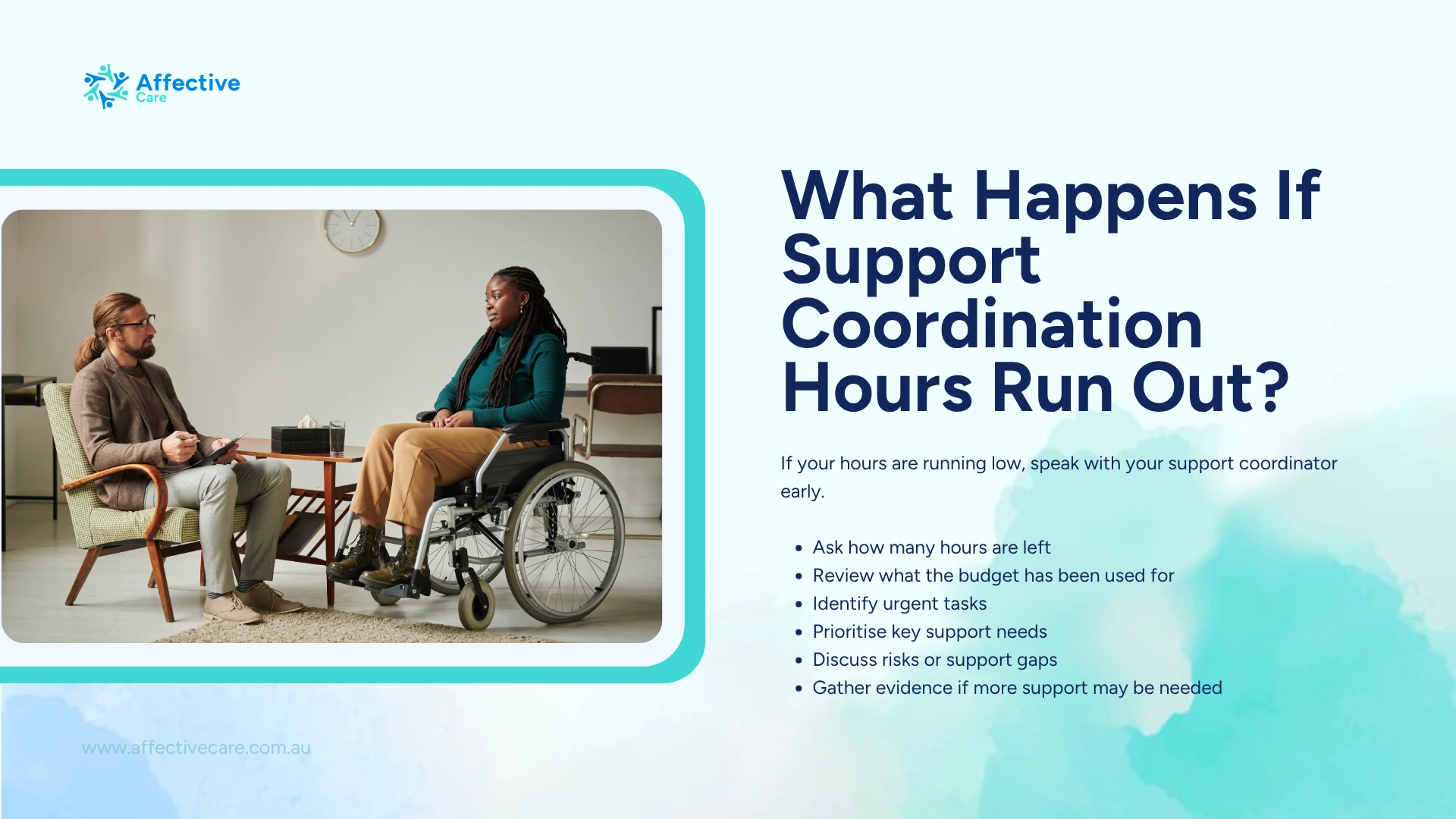 What happens if support coordination hours run out