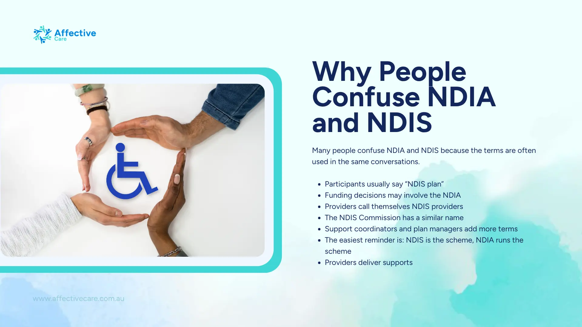 Why people confuse NDIA and NDIS
