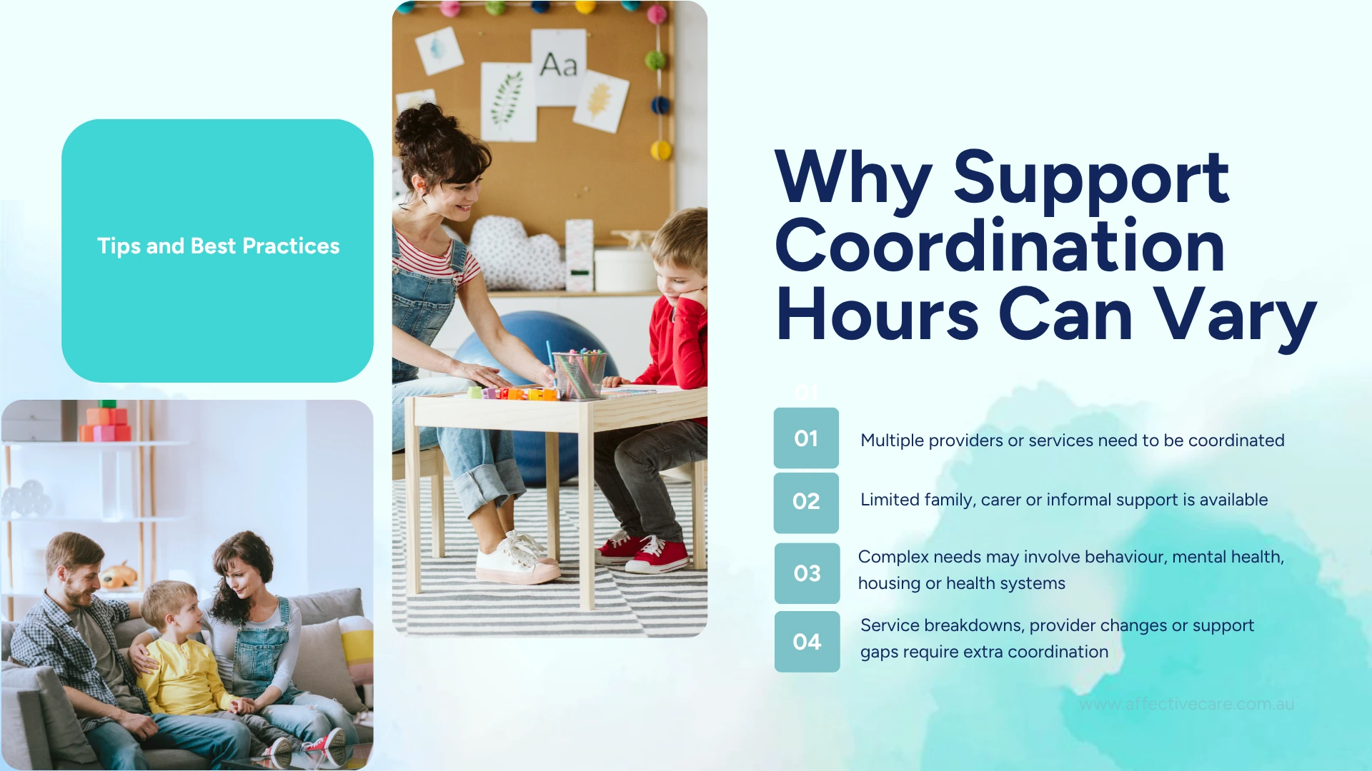 Why support coordination hours can vary