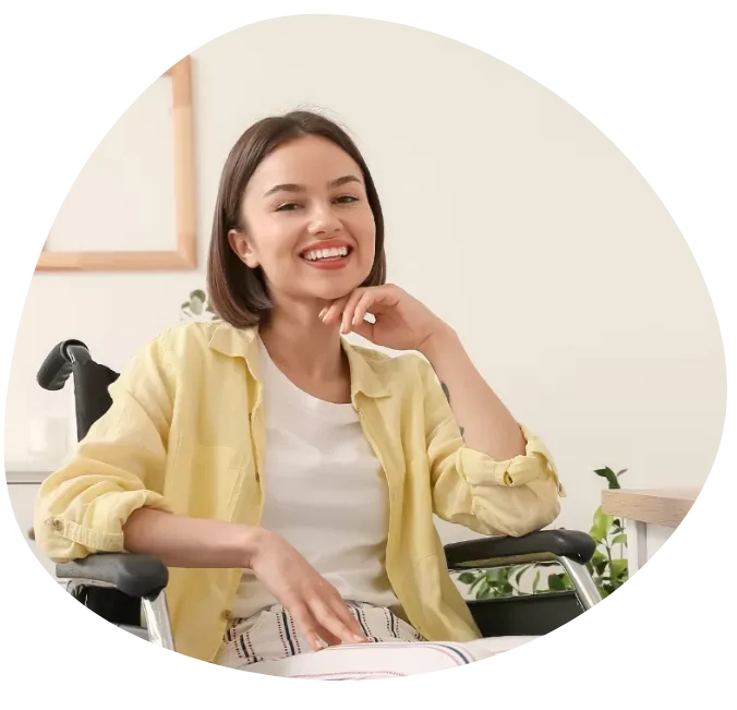 happy lady smiling