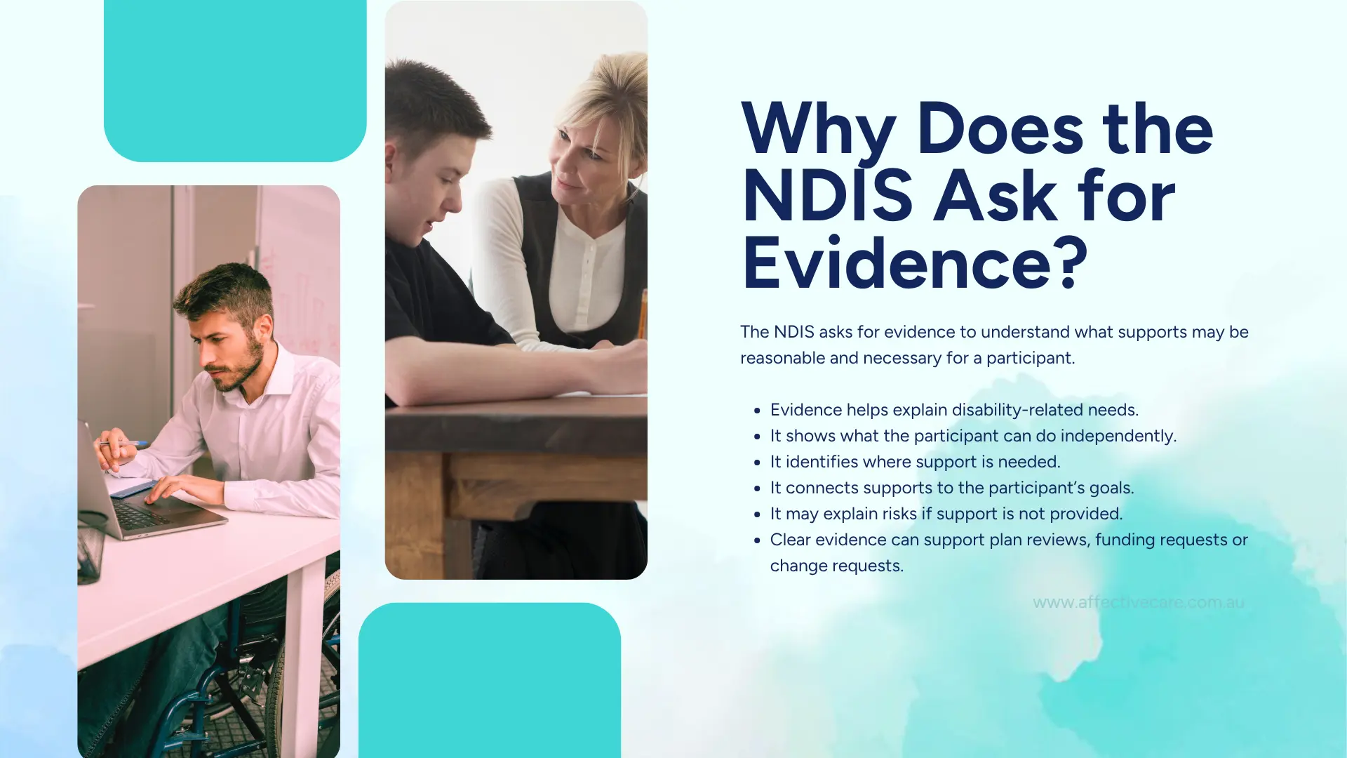 why does the NDIS ask for evidence