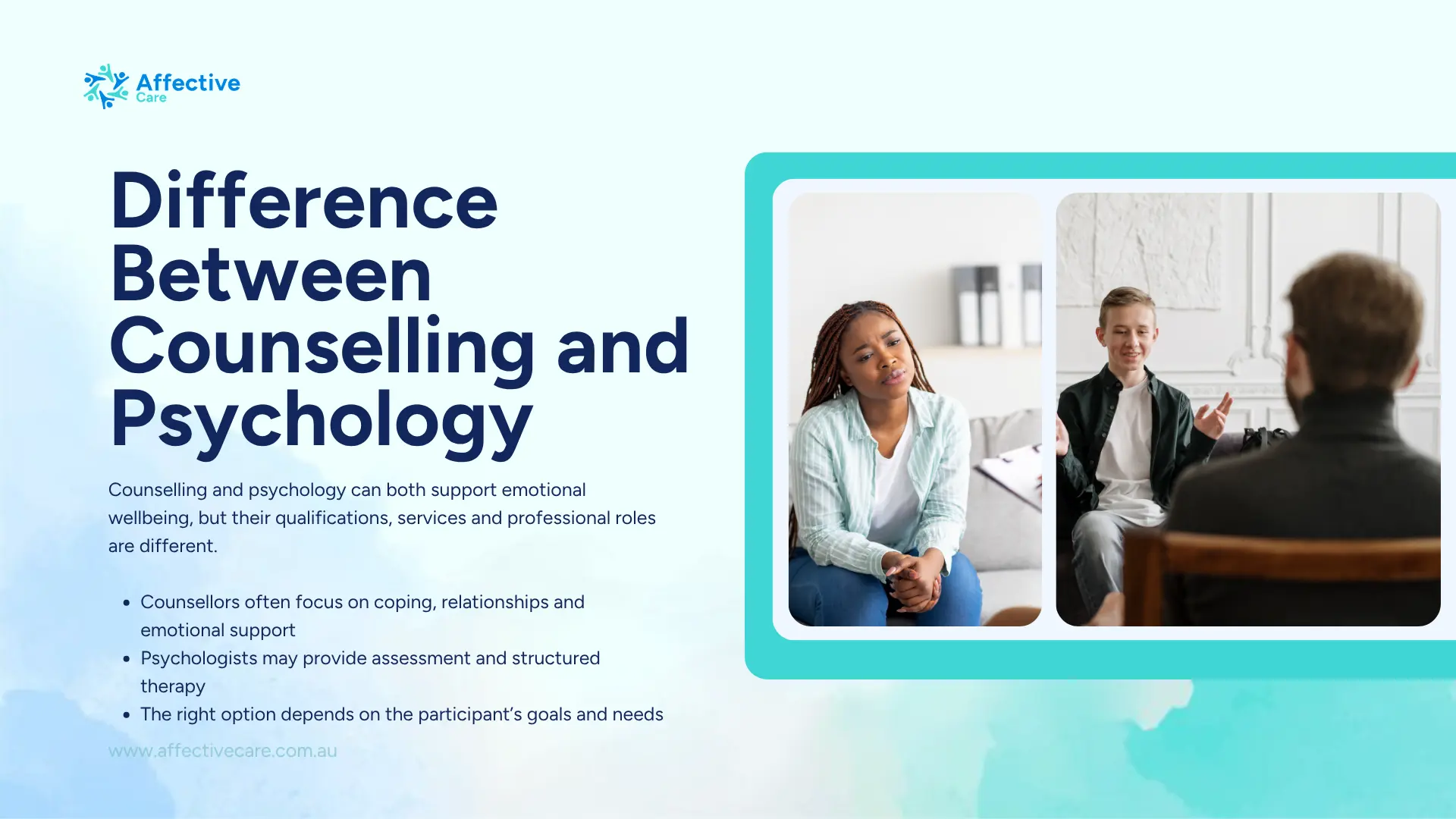 Difference between Counselling and Psychology