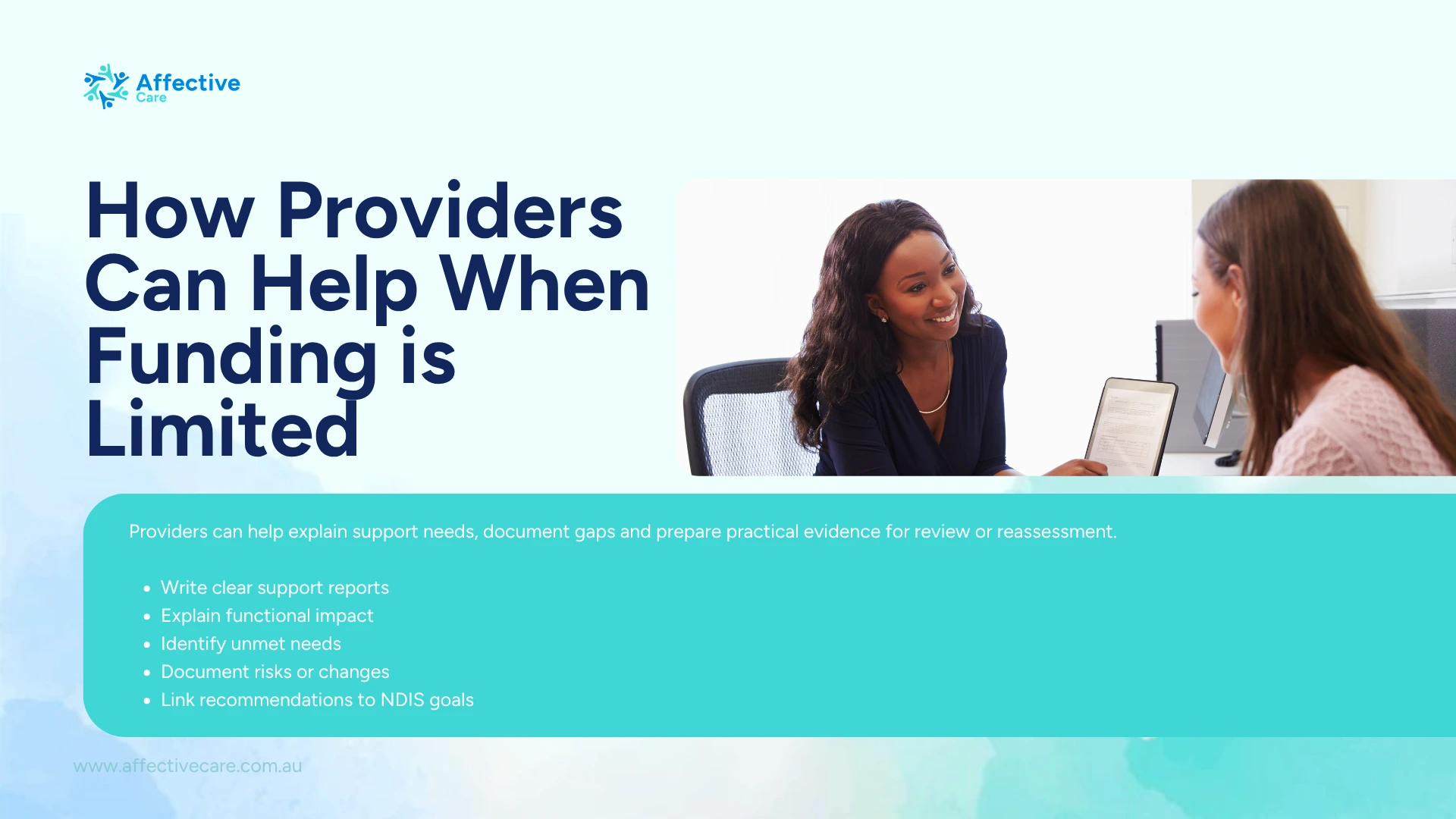 How providers can help when funding is limited