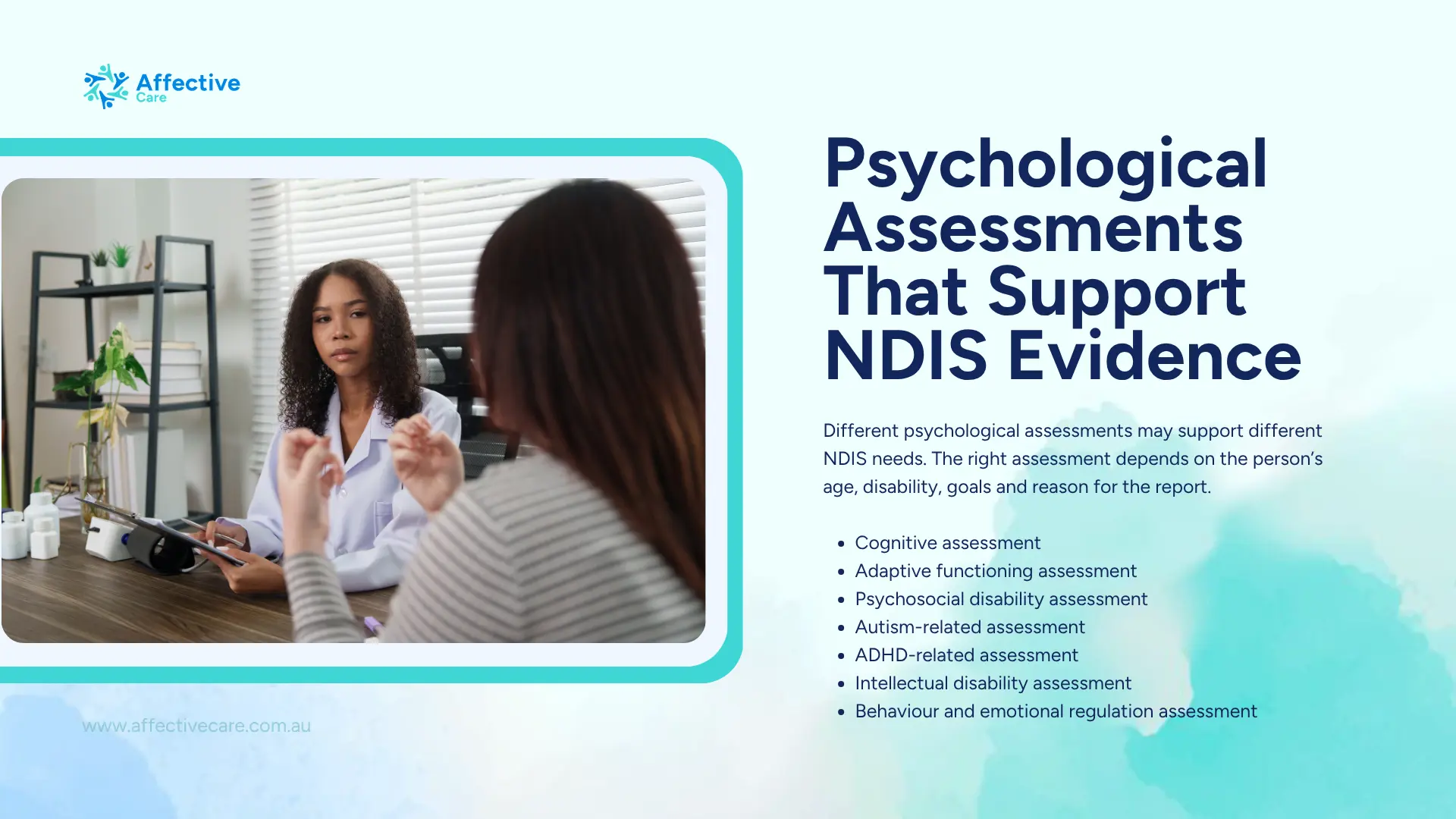 Psychological assessments that support NDIS evidence