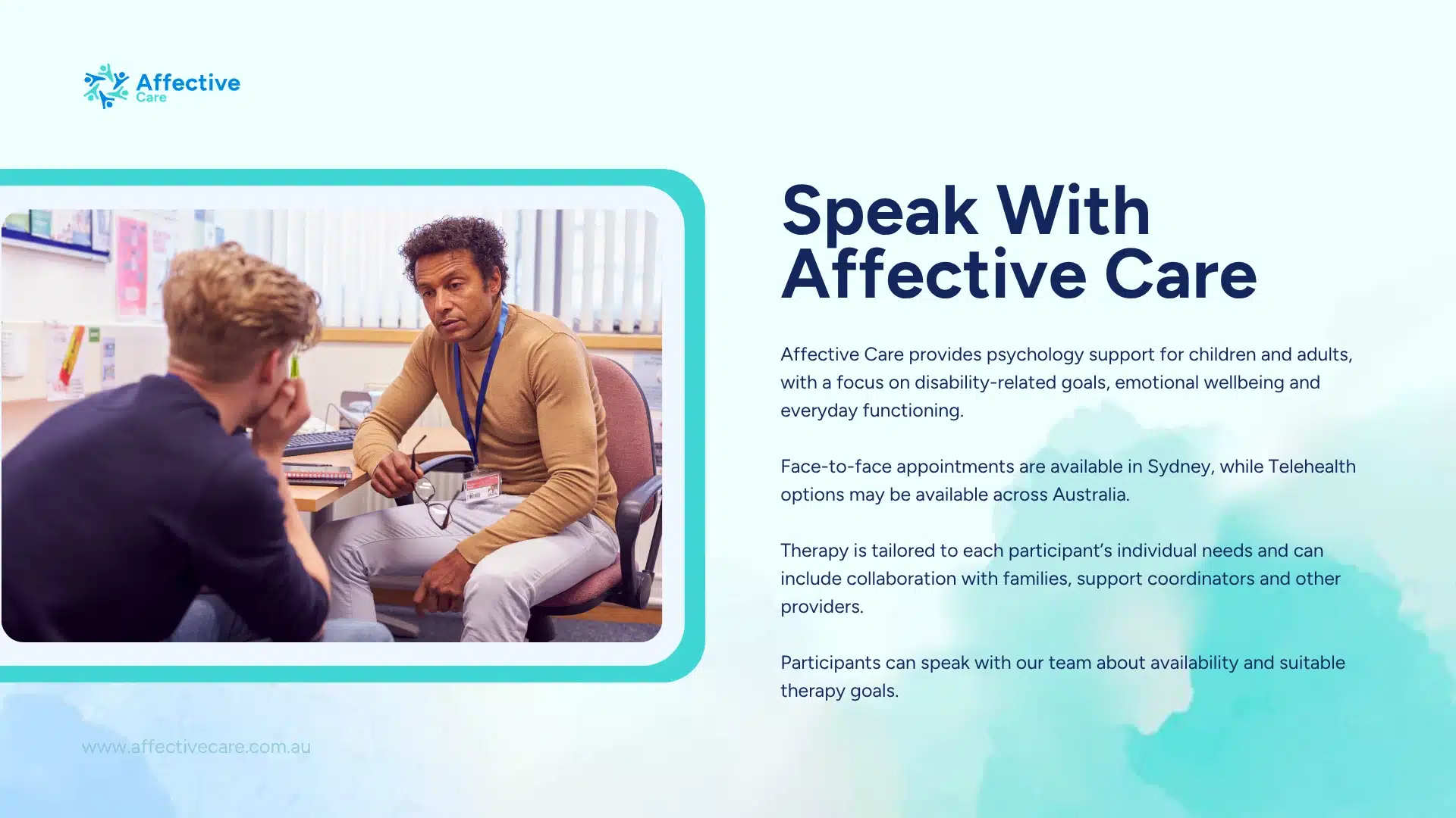 Speak with affective care