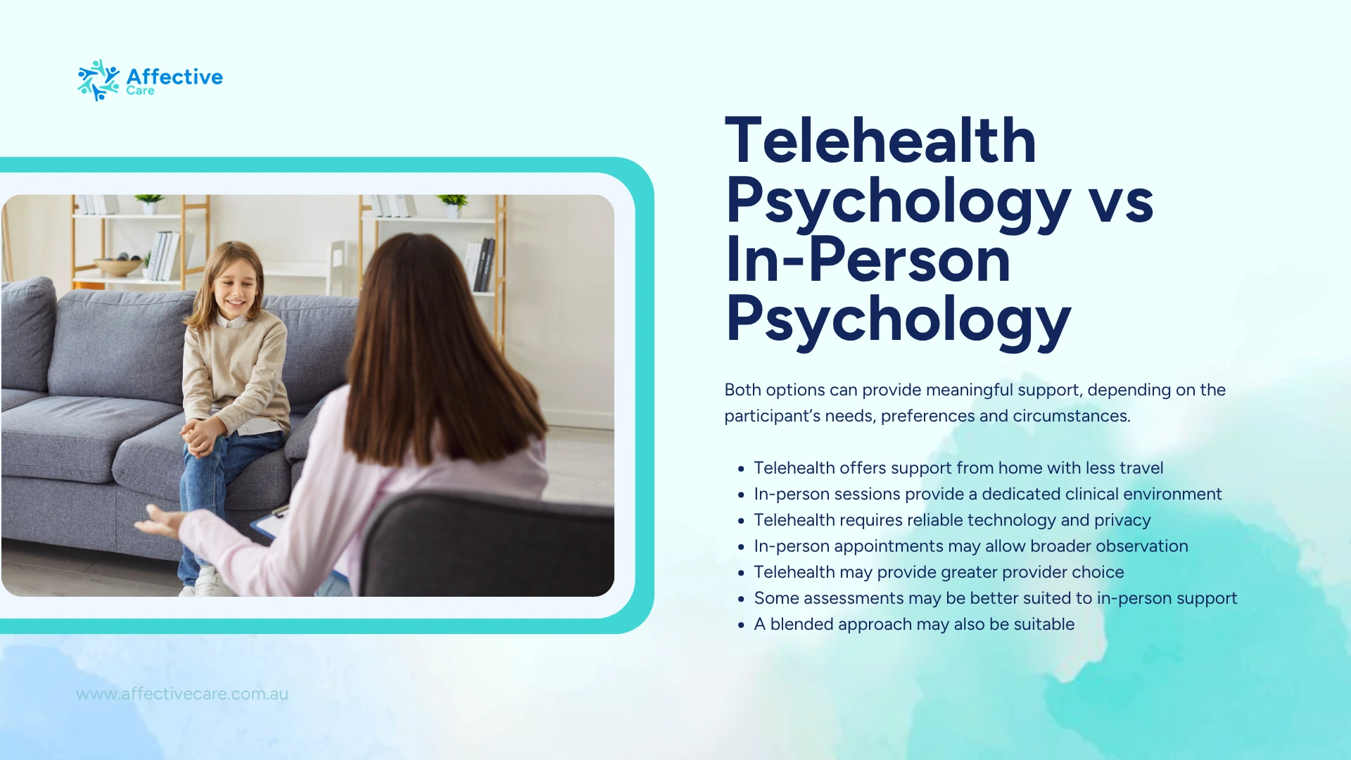 Telehealth Psychology vs in person Psychology