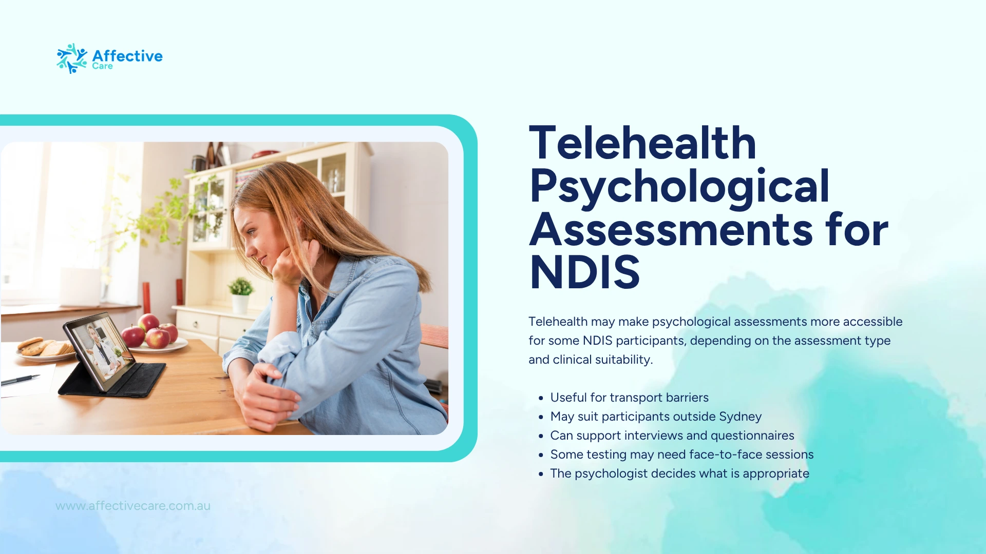 Telehealth psychological assessments for NDIS