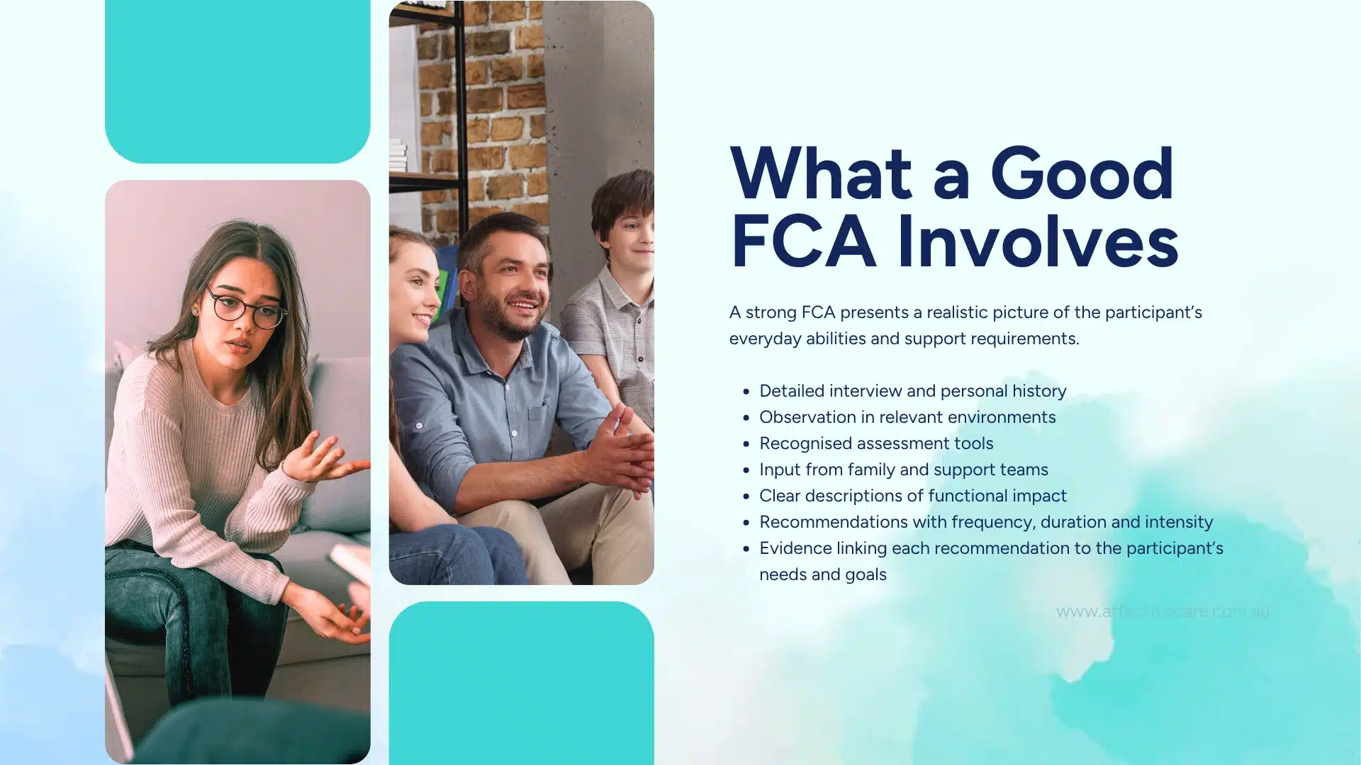 What a good FCA involves