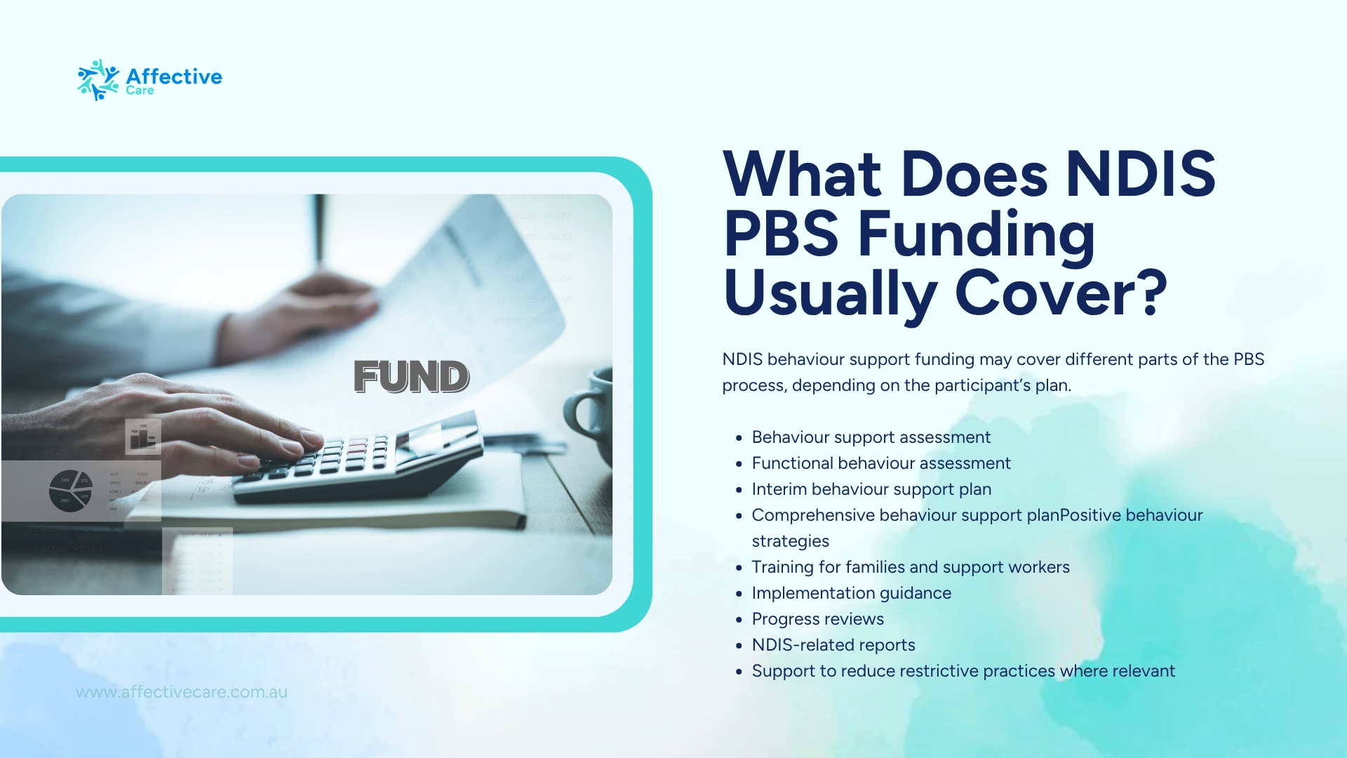 What does NDIS PBS Funding usually Cover